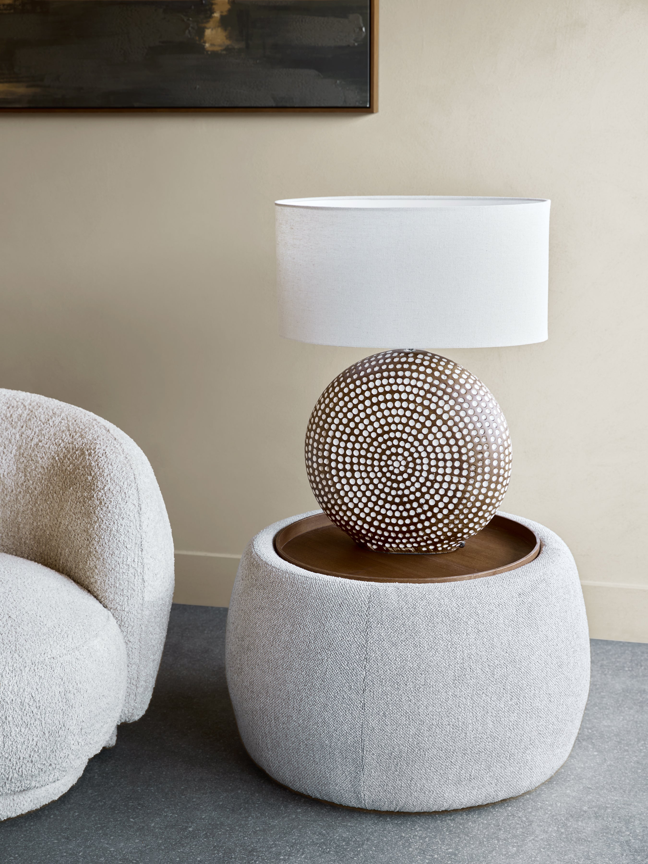 Gensen Small Oatmeal Ottoman — lifestyle 5