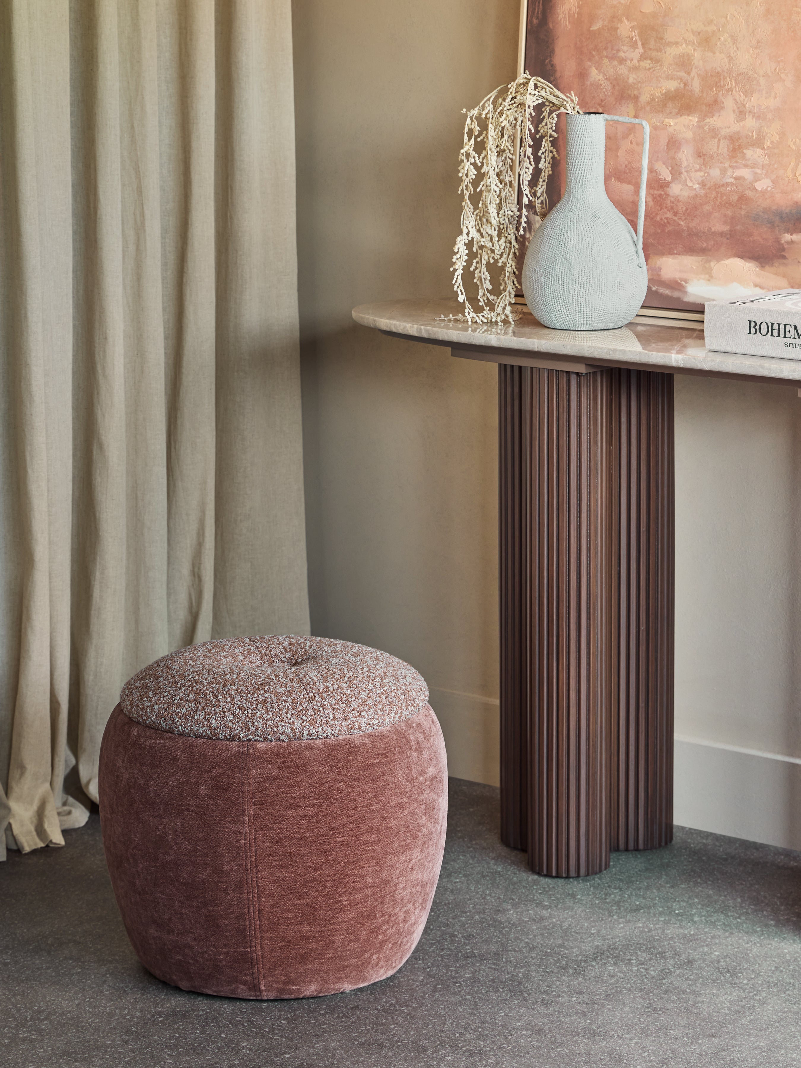 Clemance Storage Terracotta Stool — lifestyle 5
