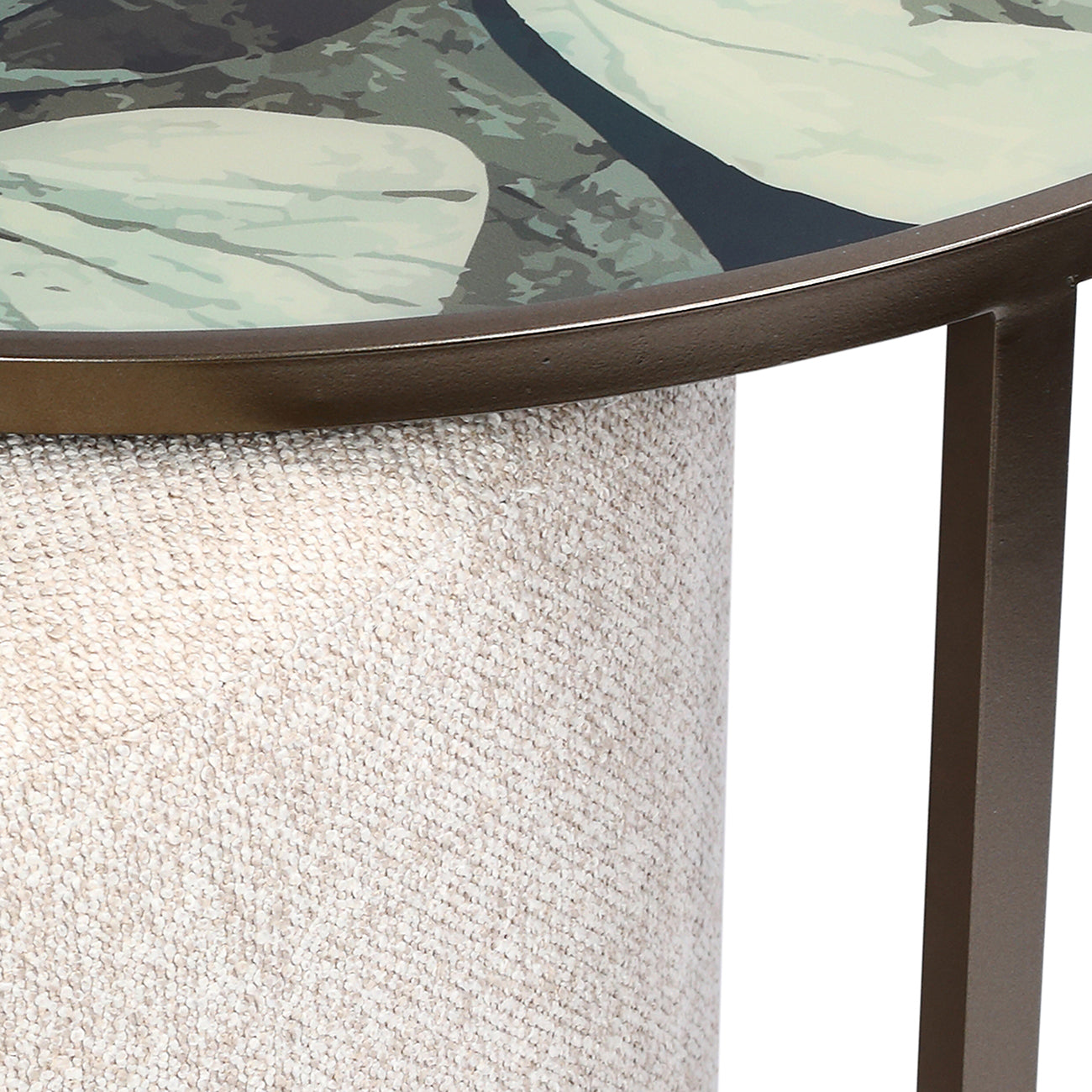 Savanna Leaf & Nesting Pouffe Coffee Table — view 4