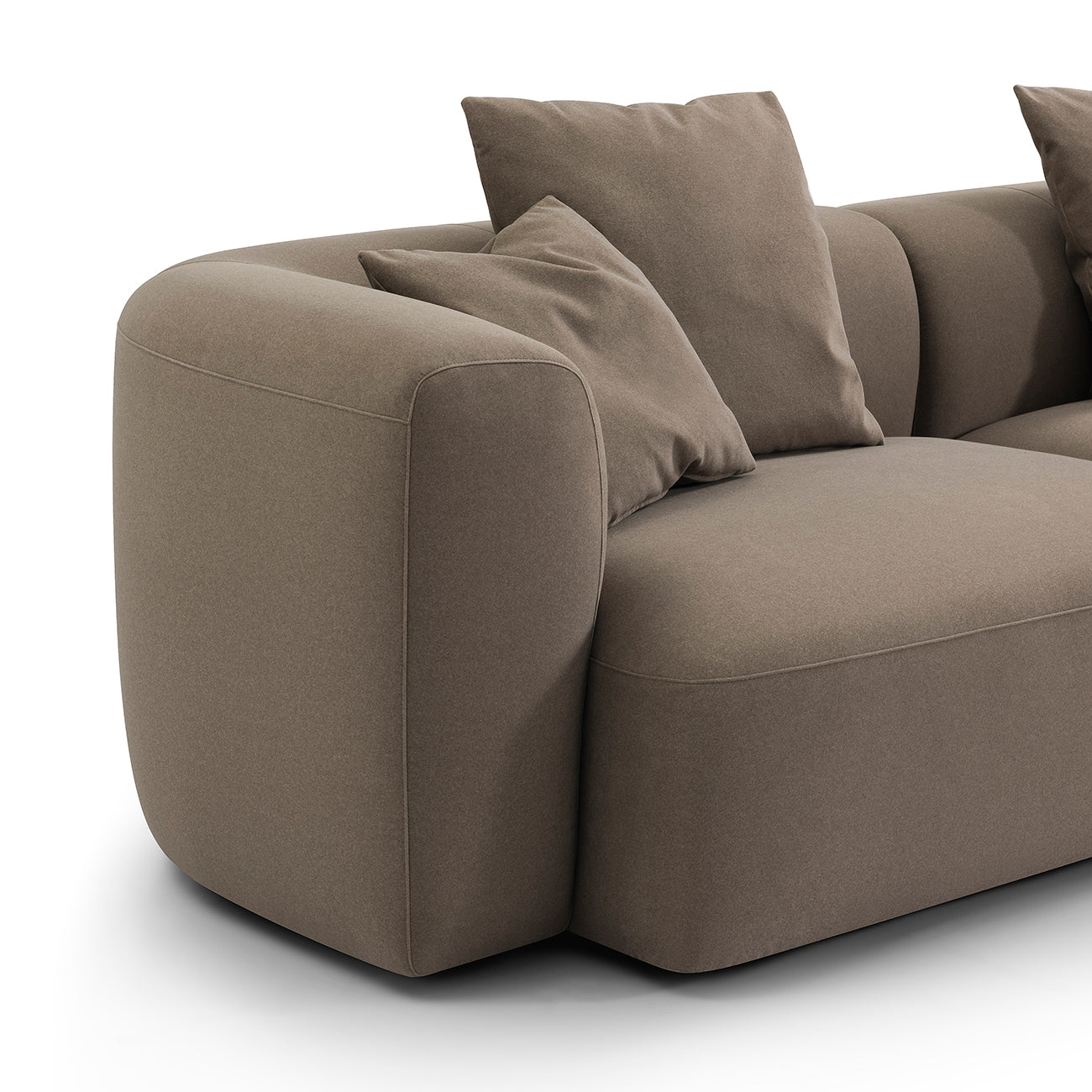 Wicklow Soft Truffle Velvet Sofa — view 4