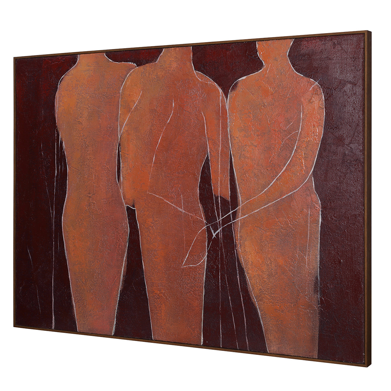 Stone Poise Heavy Textured Hessian 120x90cm Wall Art — view 2