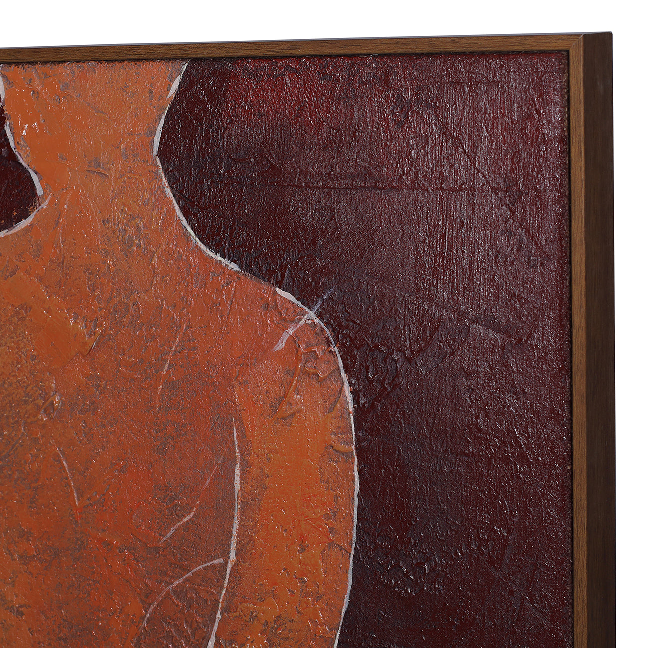 Stone Poise Heavy Textured Hessian 120x90cm Wall Art — view 4