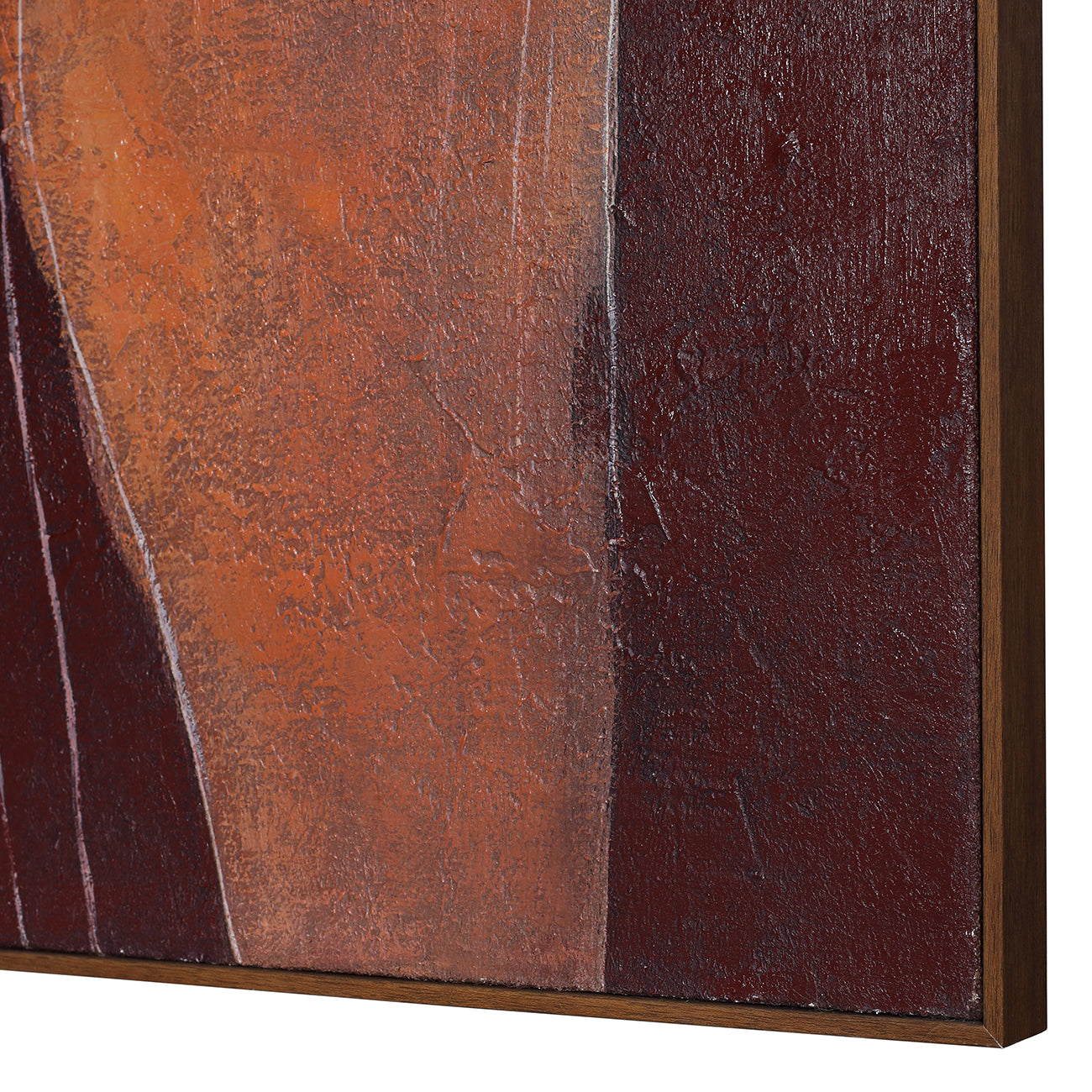 Stone Poise Heavy Textured Hessian 120x90cm Wall Art — view 5