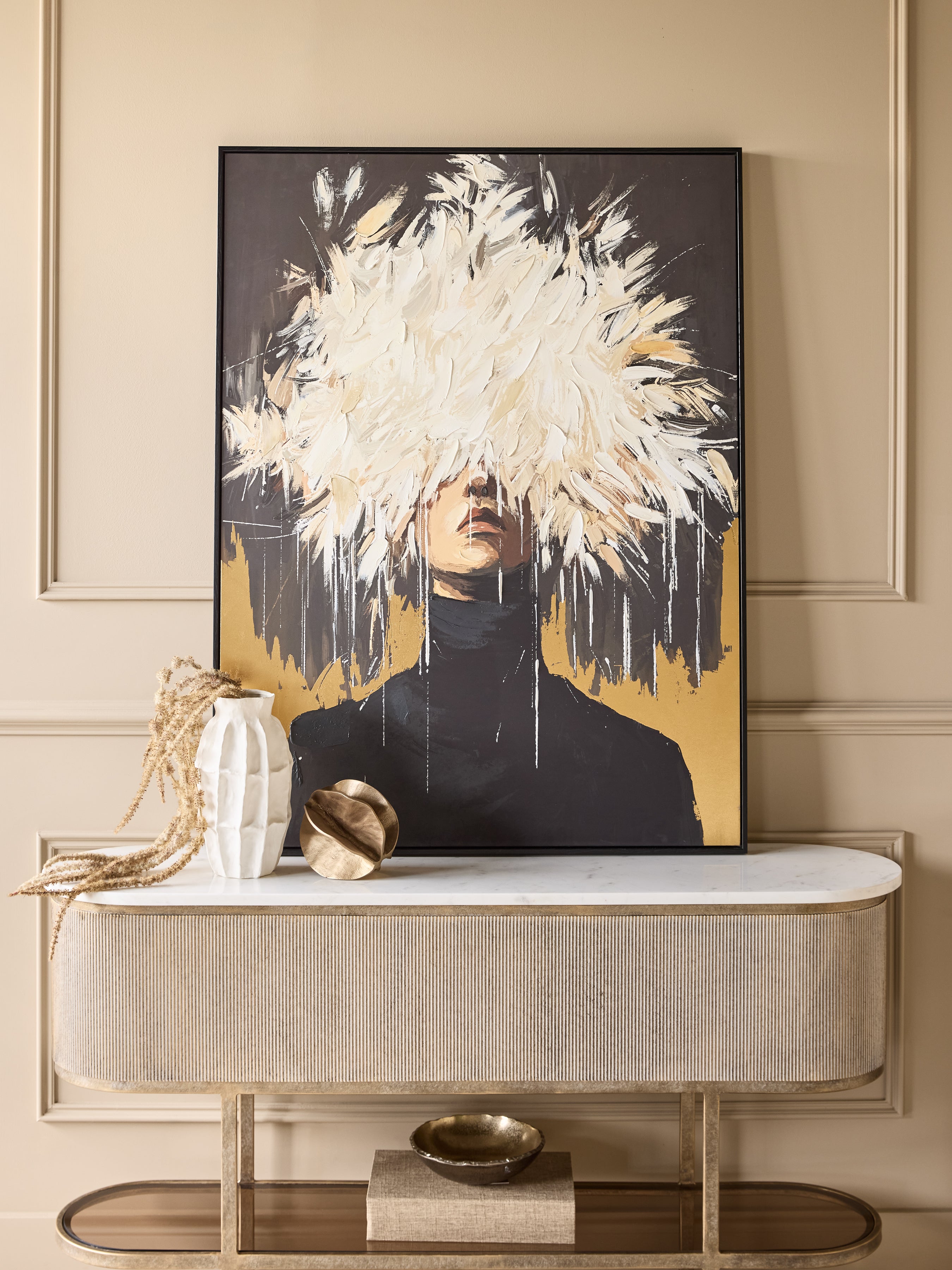 Hidden Muse Hand Embellished Framed Canvas 90x120cm Wall Art — lifestyle 6