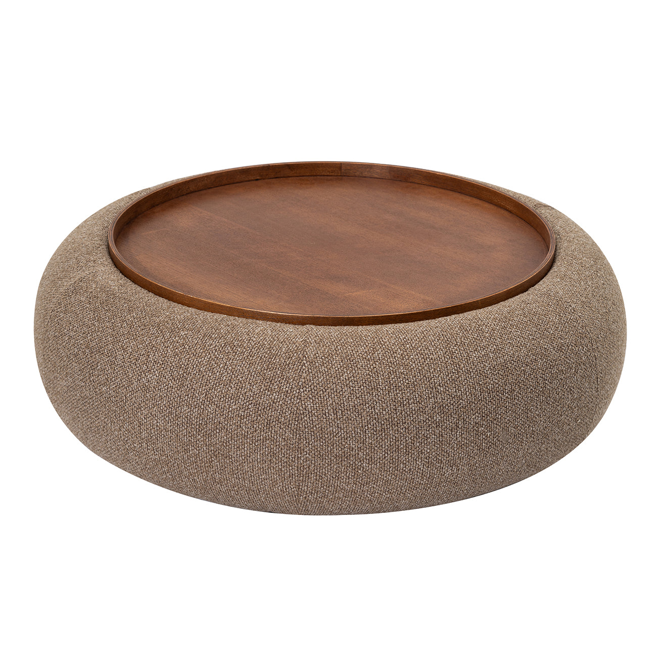 Gensen Large Coffee Brown Chenille Storage Ottoman 100cm view 2