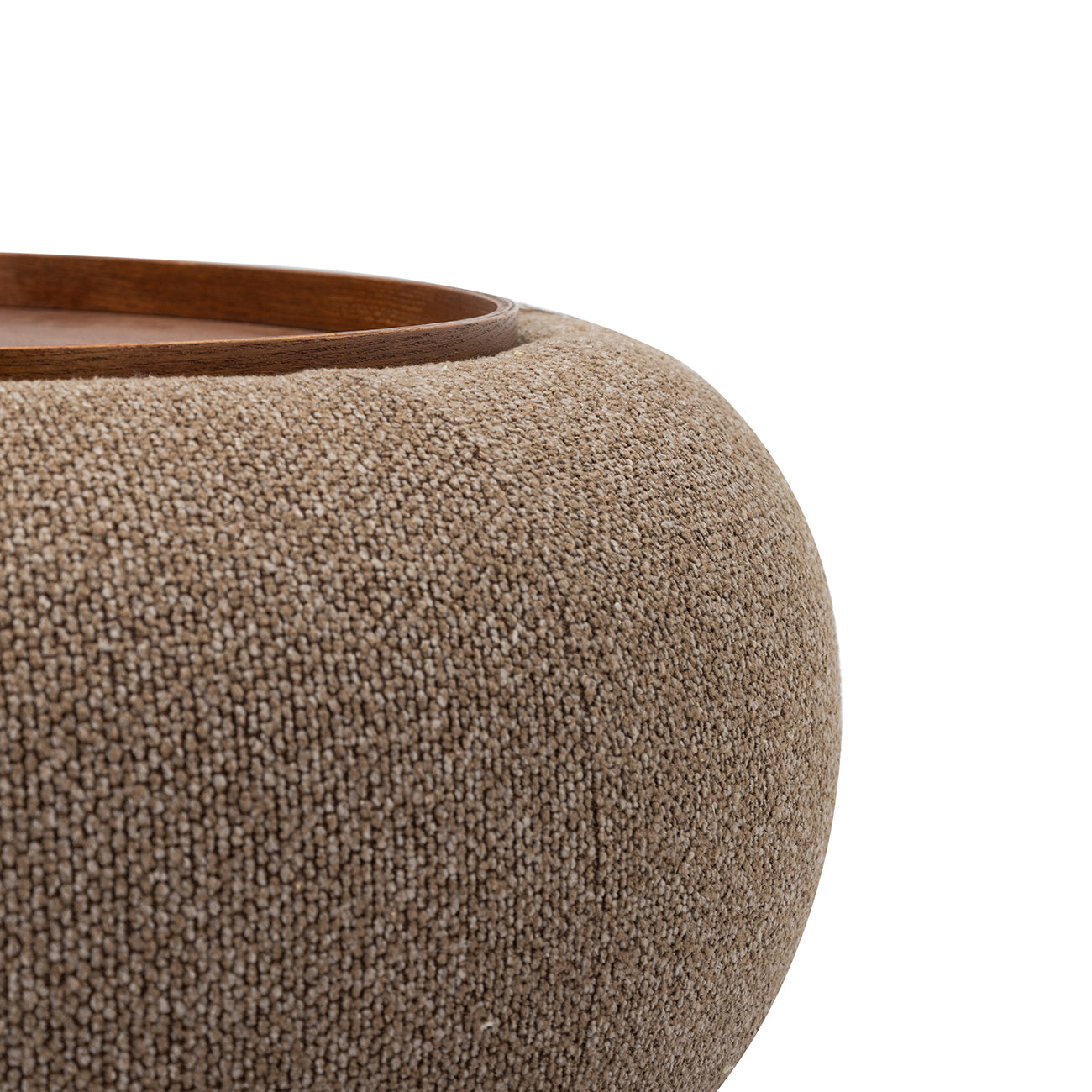 Gensen Large Coffee Brown Chenille Storage Ottoman 100cm view 4