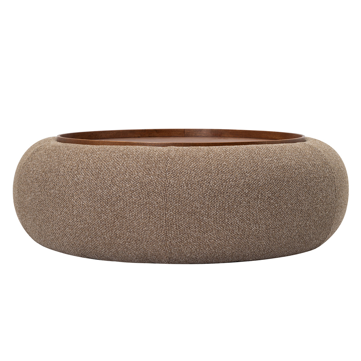 Gensen Large Coffee Brown Chenille Storage Ottoman 100cm