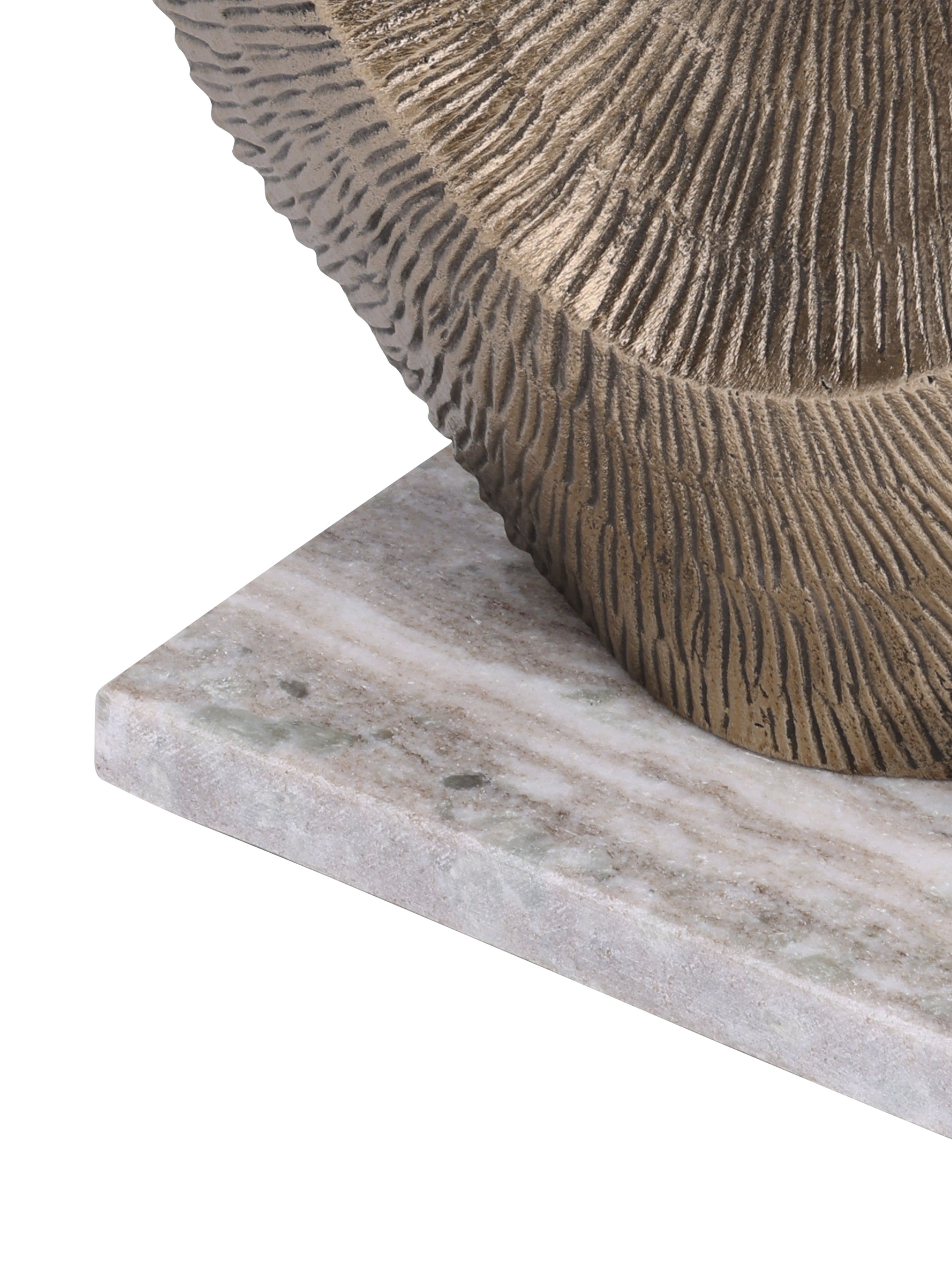Hillcrest Antique Gold Aluminium & Marble Sculpture view 5