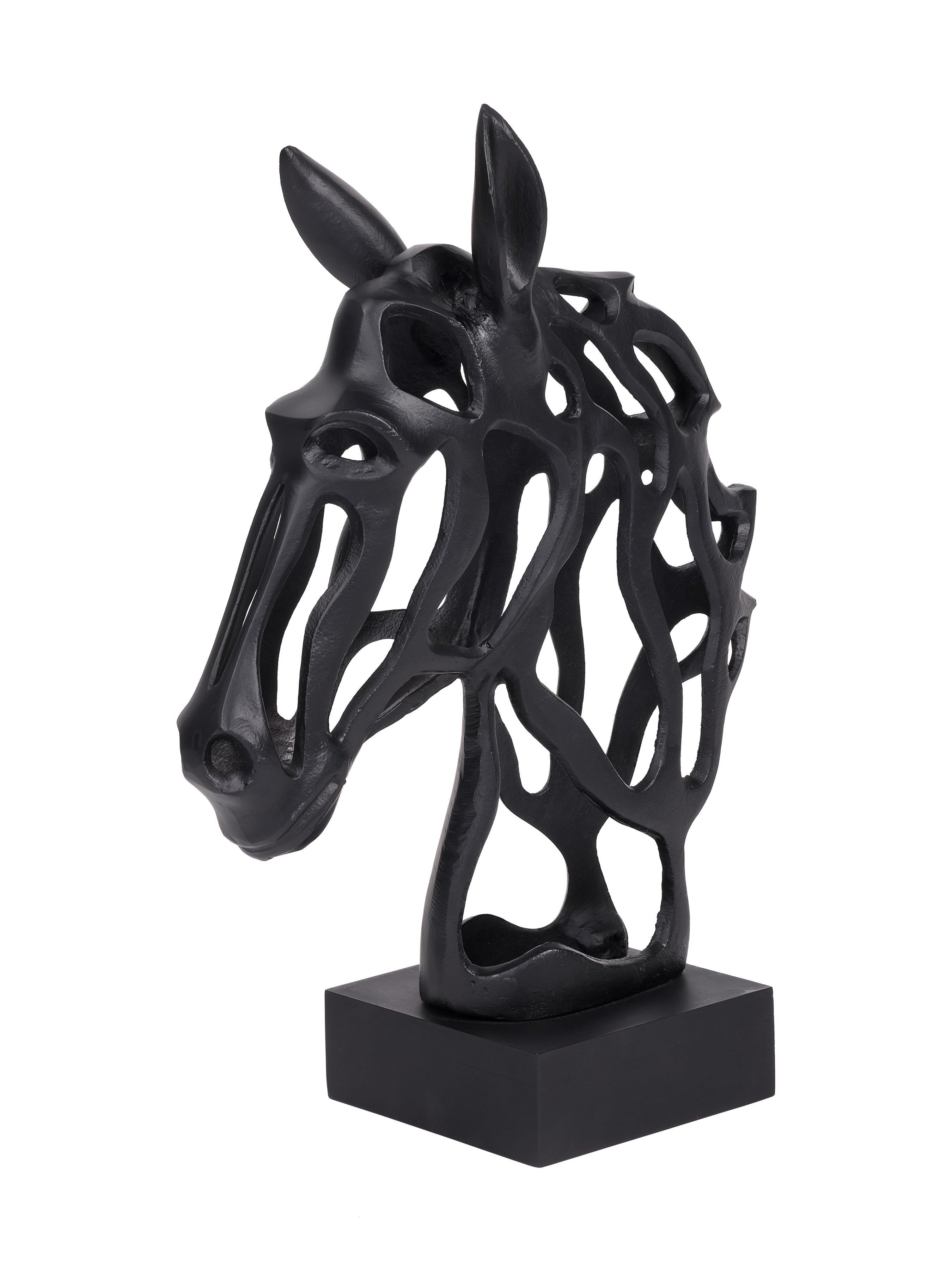 Beavis Black Aluminium Horse Head Sculpture