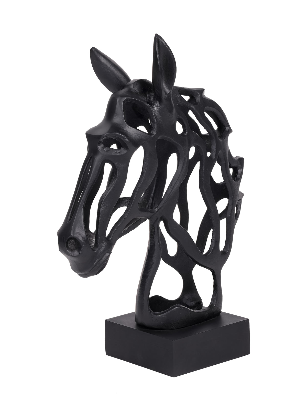 Beavis Black Aluminium Horse Head Sculpture