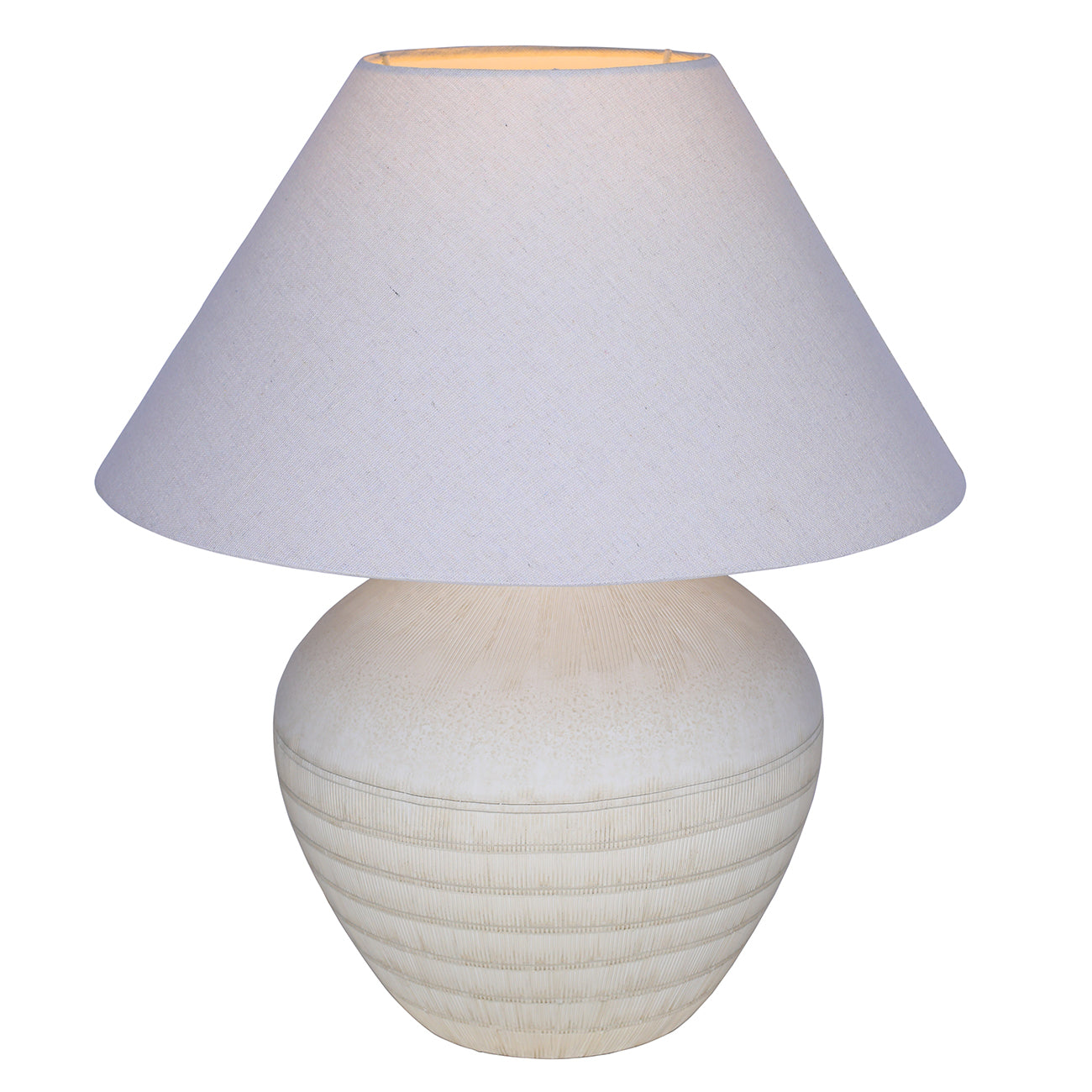 Virelle White Ceramic Table Lamp 52cm view 2