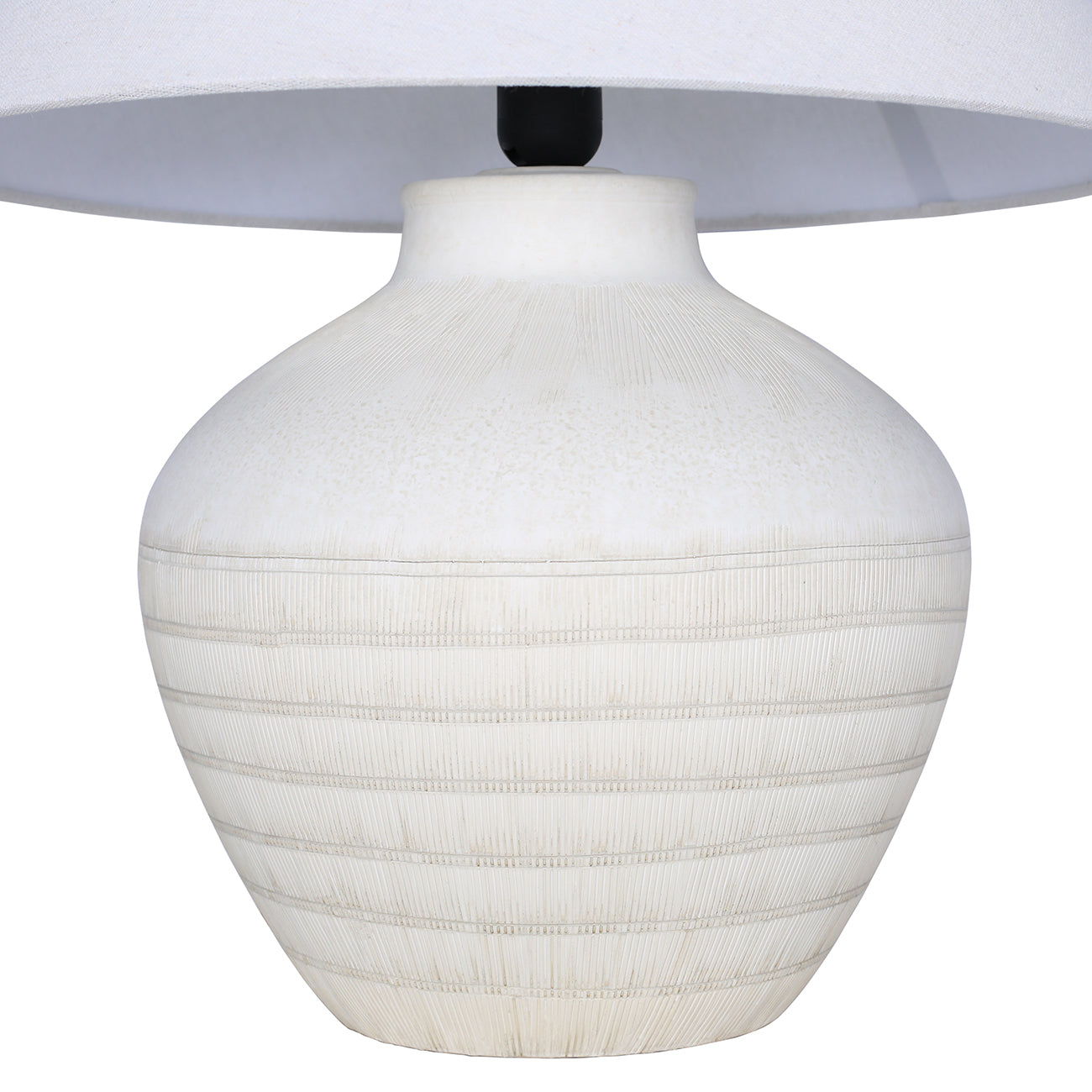 Virelle White Ceramic Table Lamp 52cm view 3