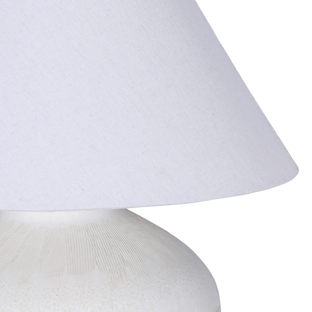 Virelle White Ceramic Table Lamp 52cm view 4