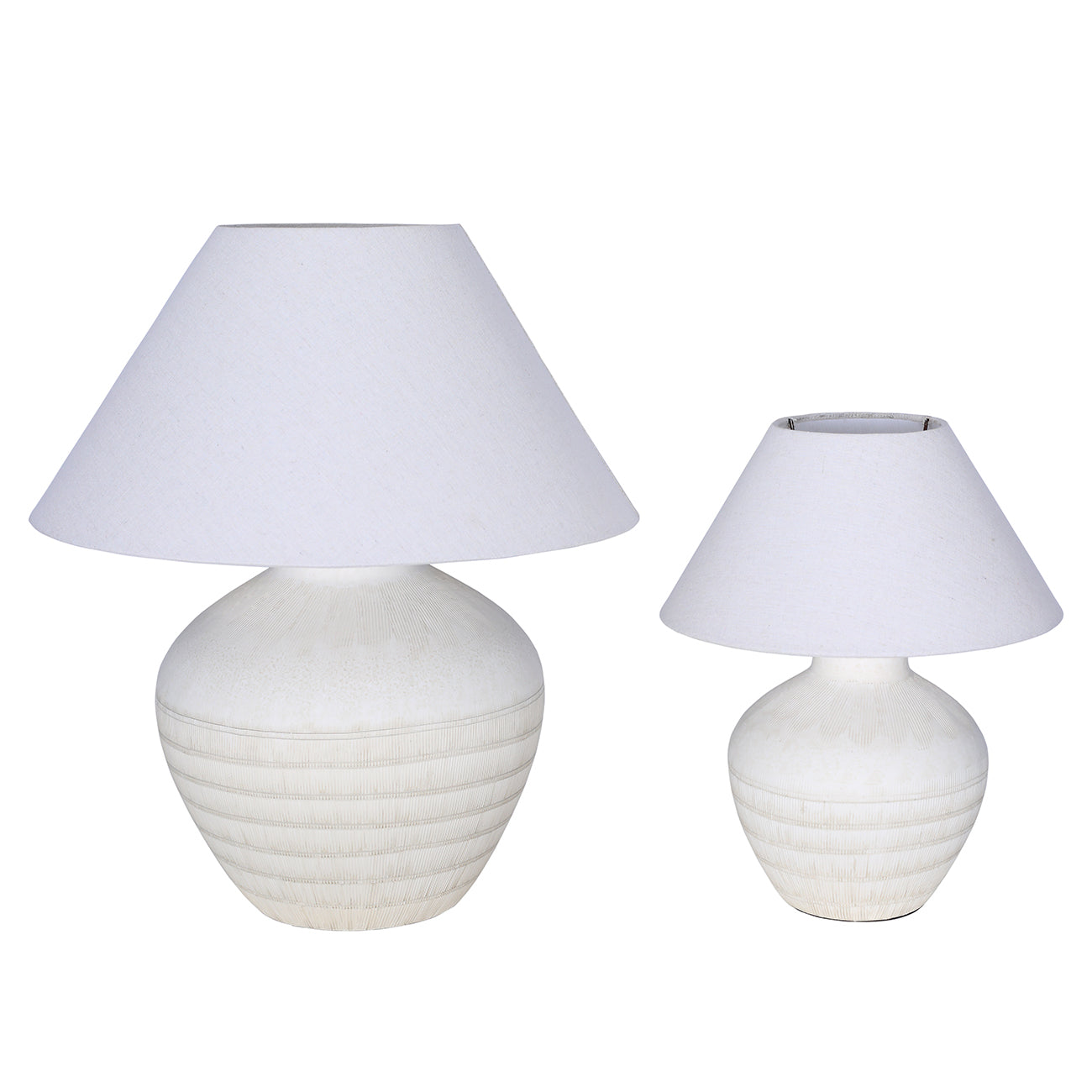 Virelle White Ceramic Table Lamp 52cm view 6