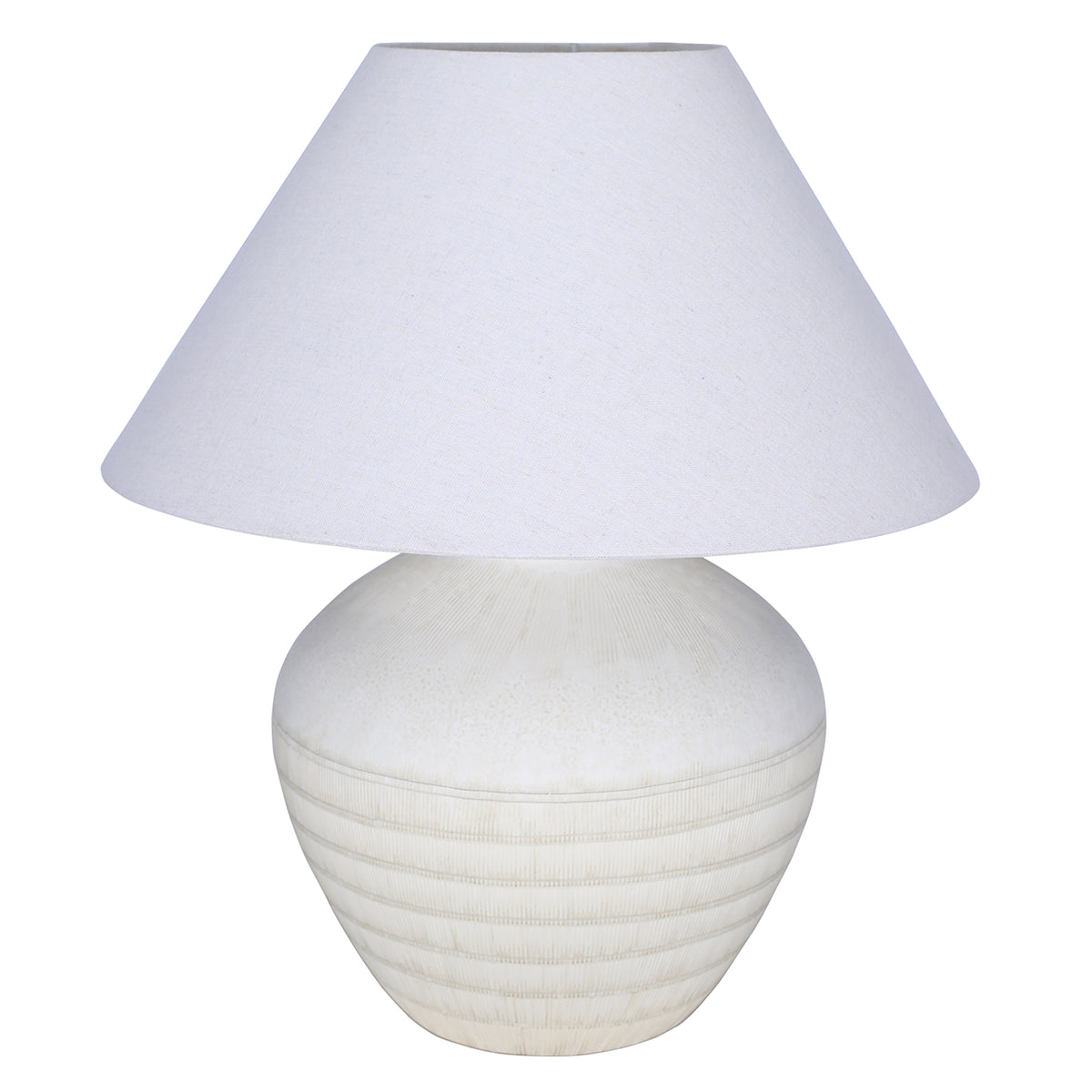 Virelle White Ceramic Table Lamp 52cm