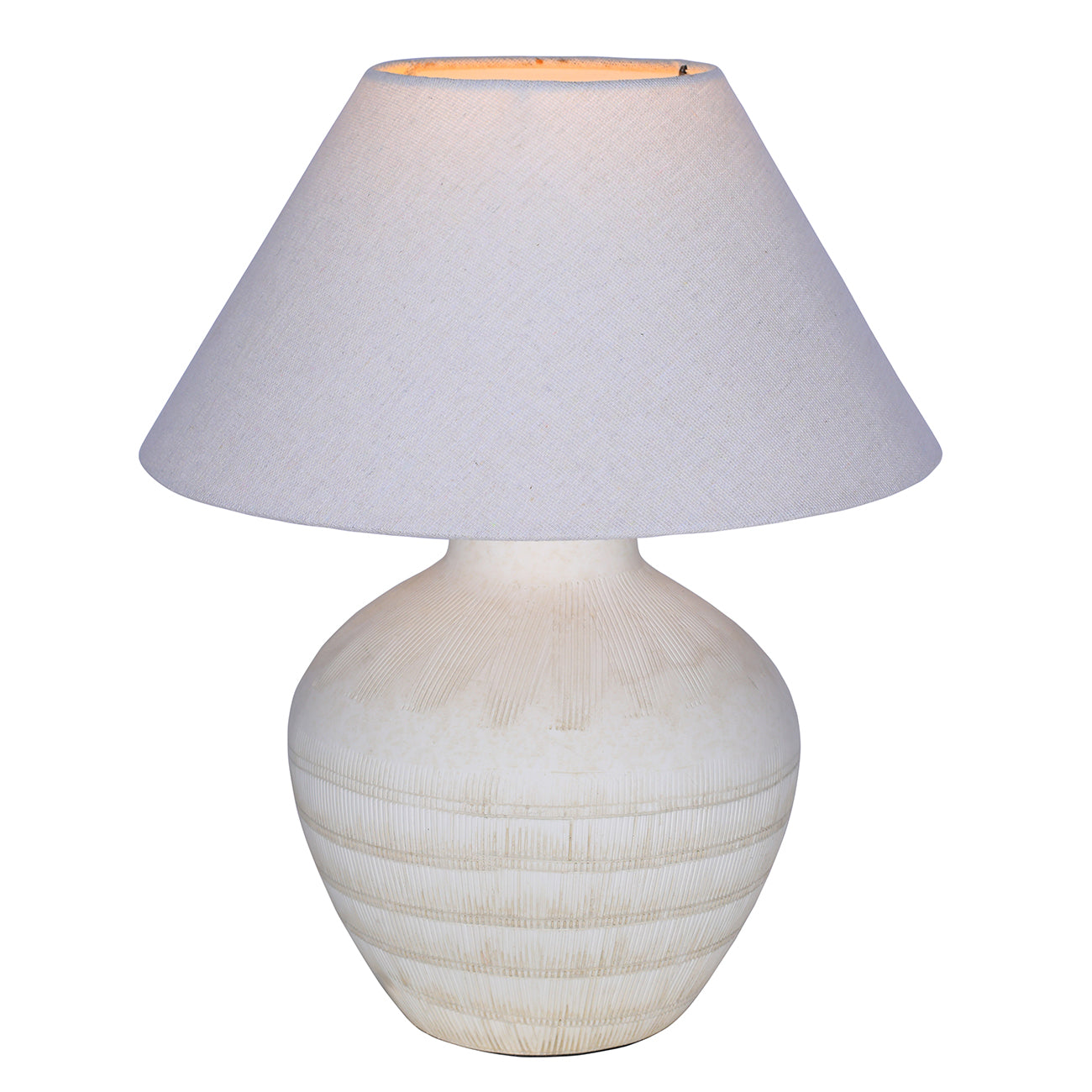 Virelle White Ceramic Table Lamp 41cm view 2