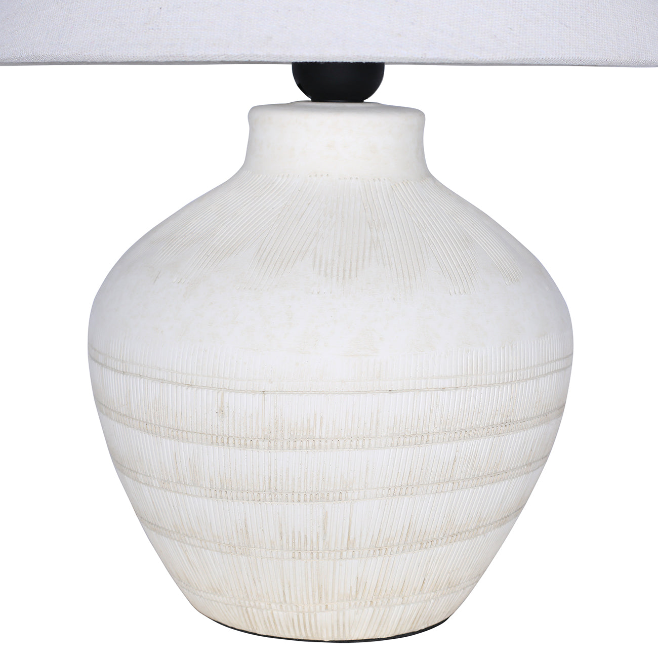 Virelle White Ceramic Table Lamp 41cm view 3