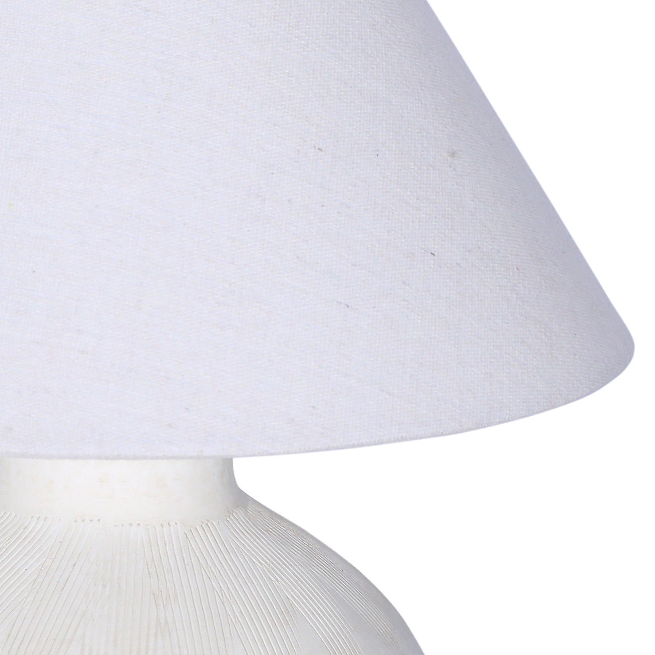 Virelle White Ceramic Table Lamp 41cm view 4