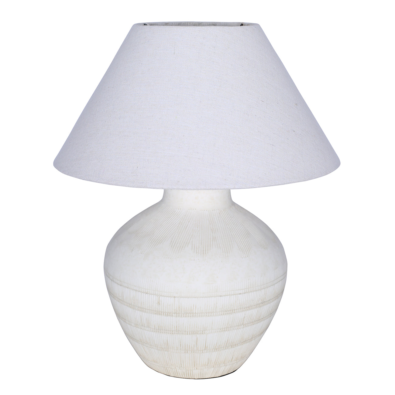 Virelle White Ceramic Table Lamp 41cm