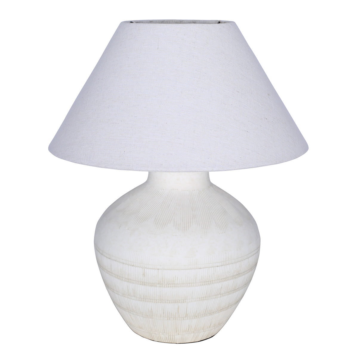 Virelle White Ceramic Table Lamp 41cm