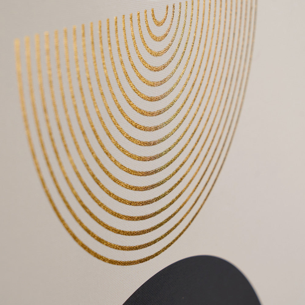 Art Deco Print with Gold Detail & Black Framed Wall Art