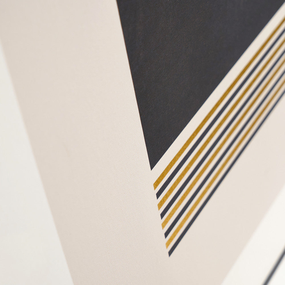 Art Deco Print with Gold Detail & Black Framed Wall Art