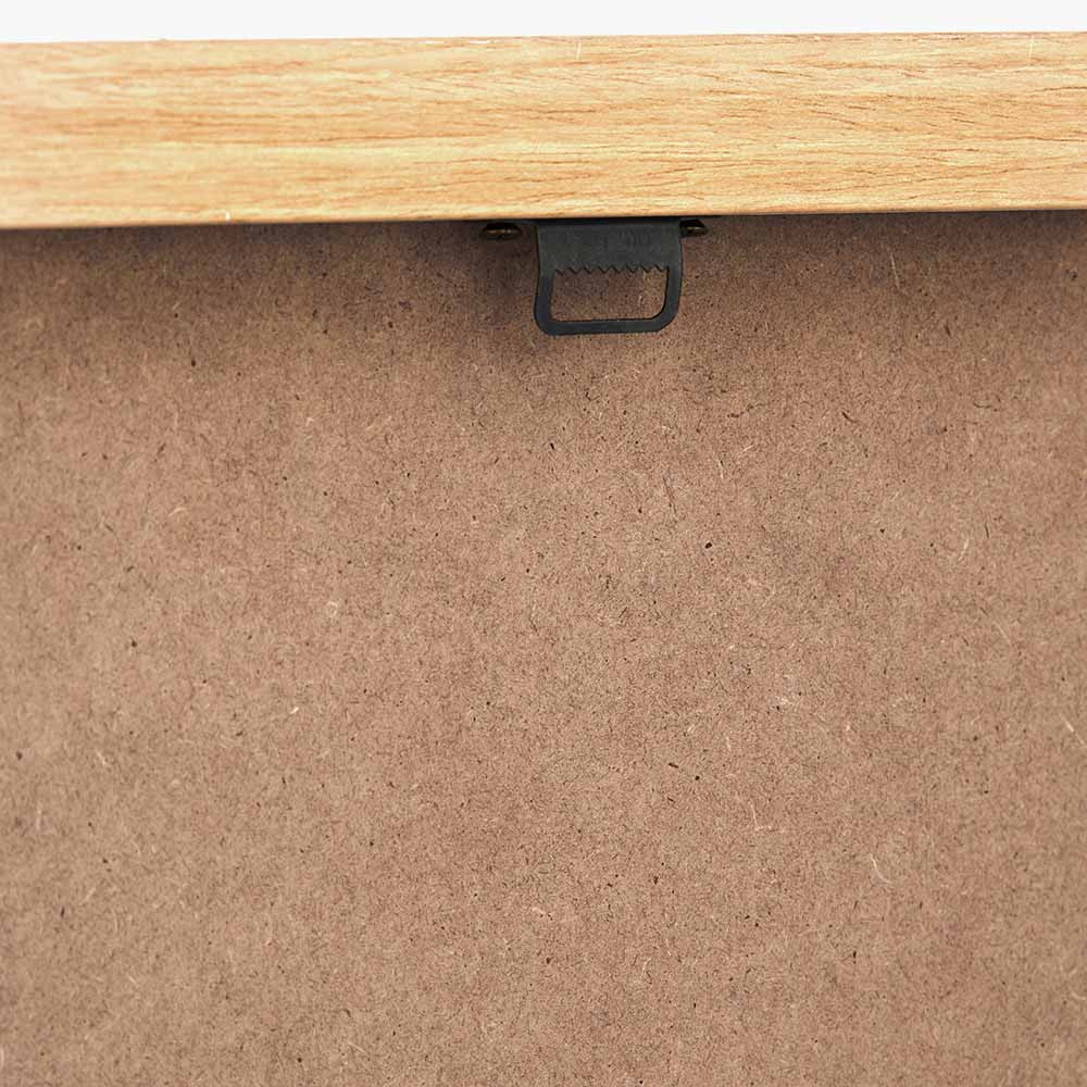 Set of 2 Natural Abstract Canvas with Natural Wood Frame Wall Art