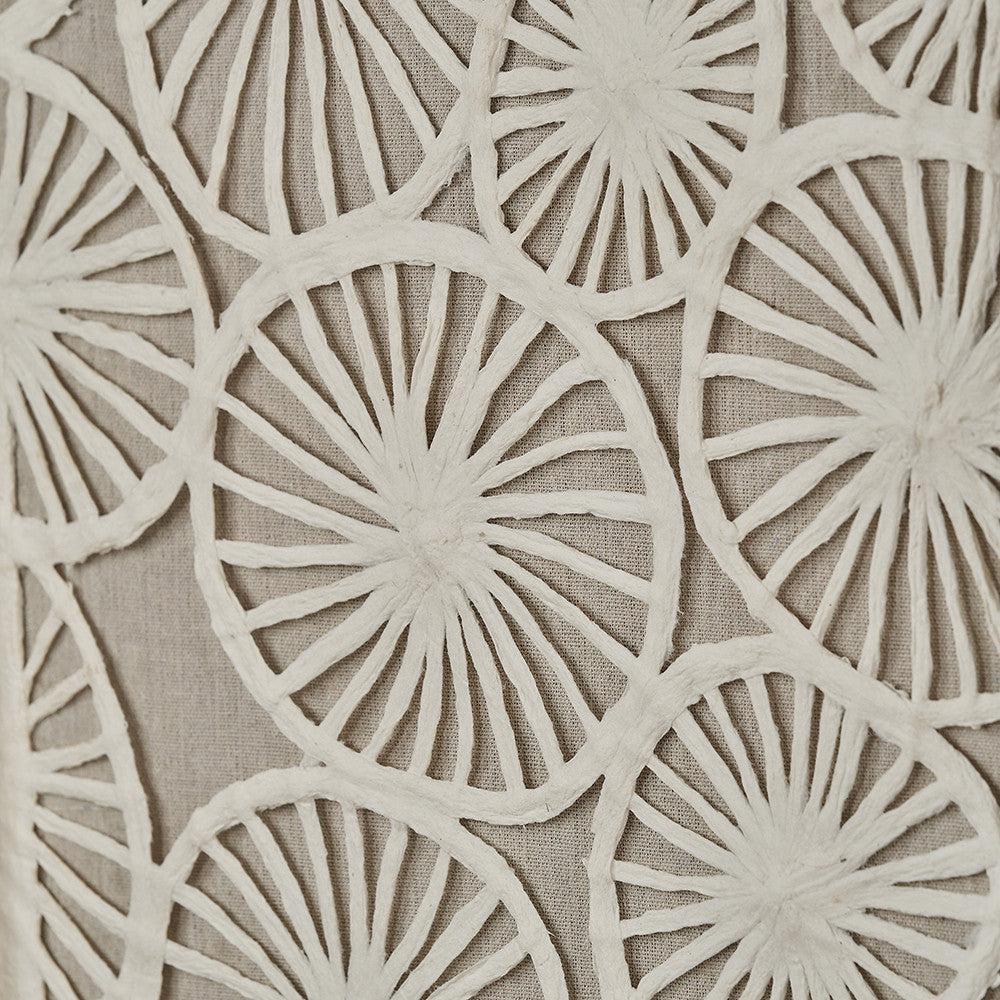 Set of 2 Cut Out Pattern Natural Paper Design Wall Art with Natural Wood Frame