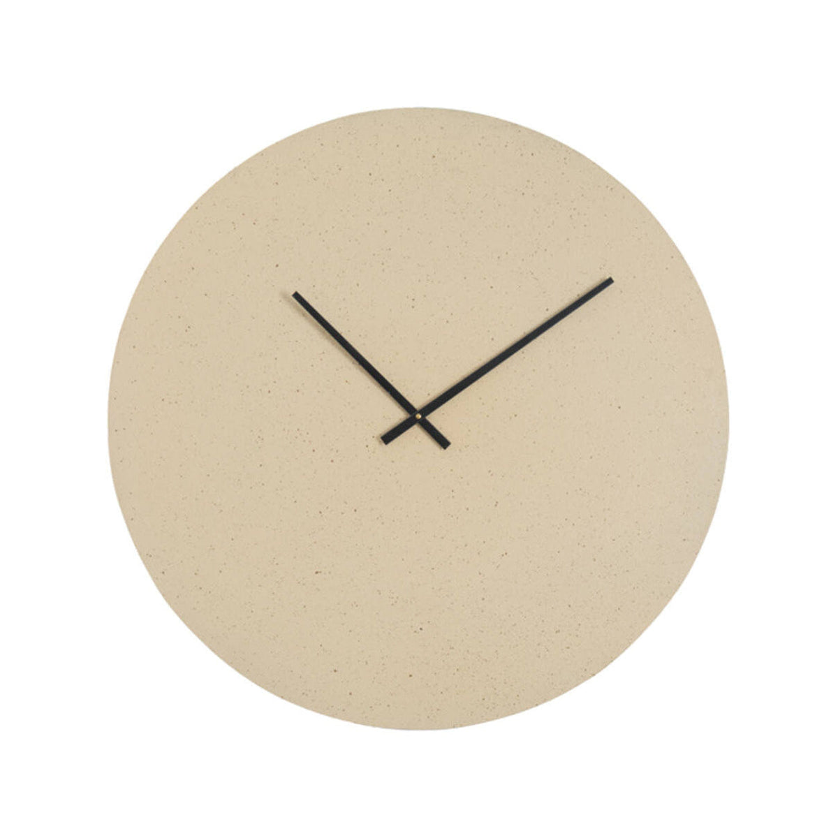 Licola Matt Sand & Light Brown Spotted Metal Wall Clock 74cm
