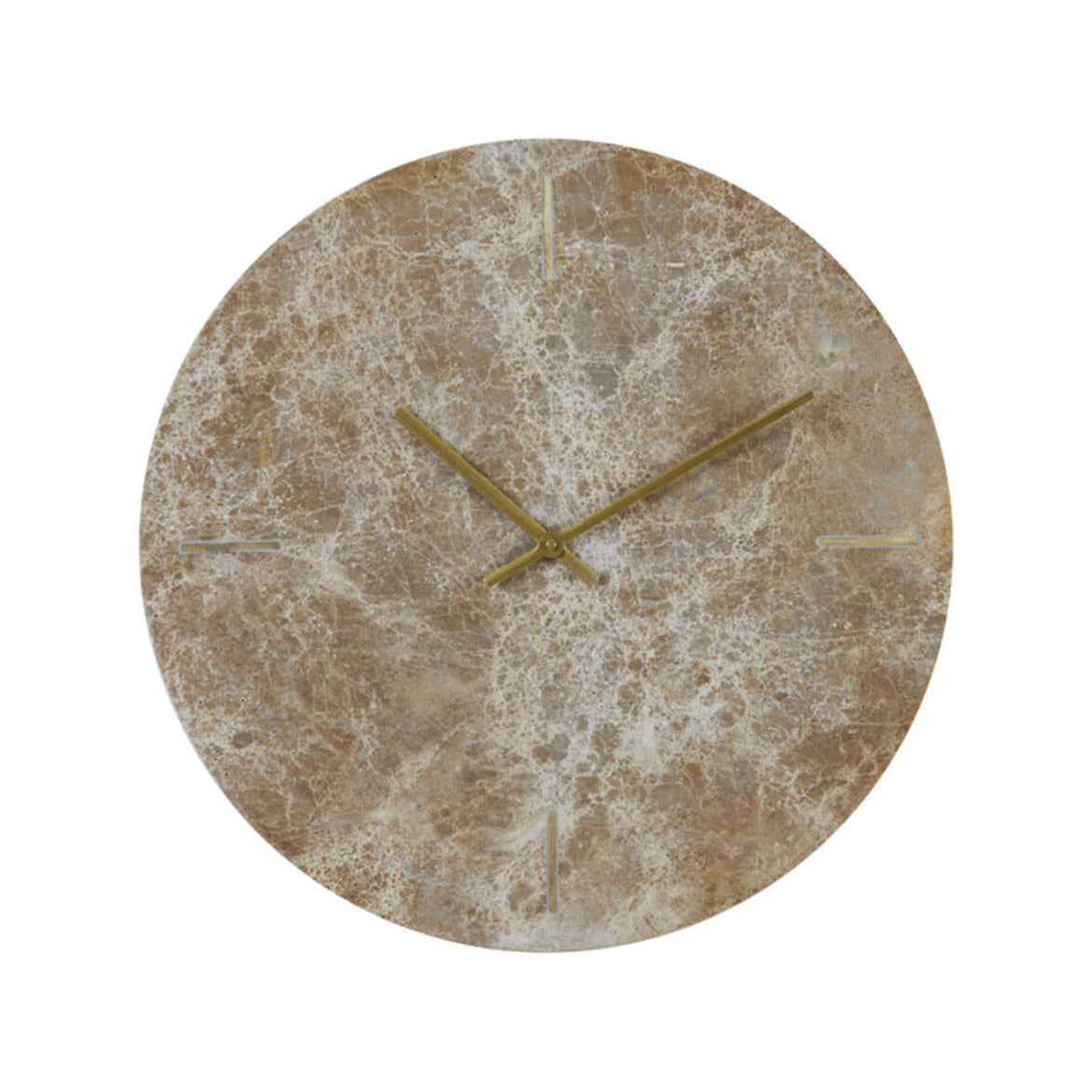 Moreno Brown Marble Wall Clock