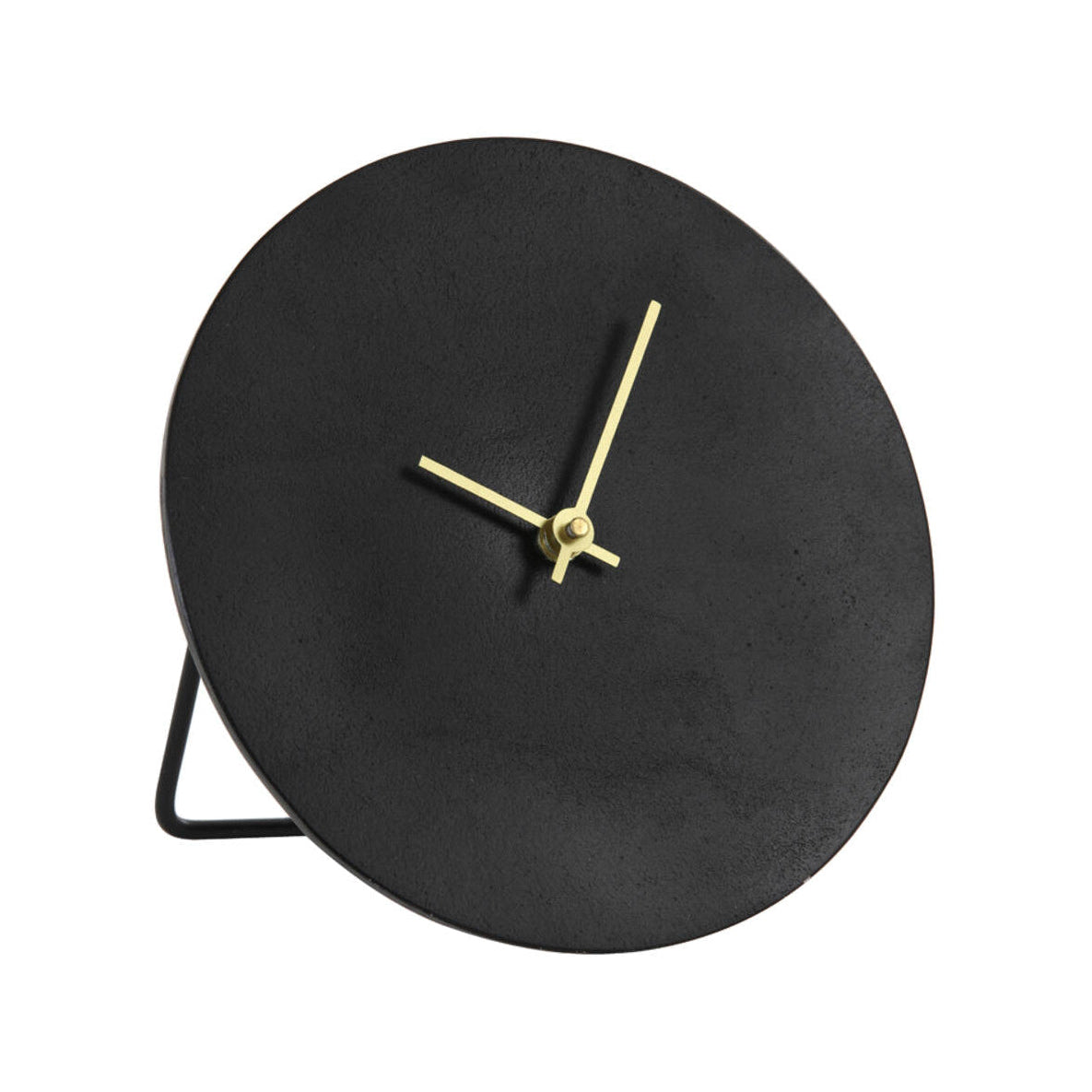 Licola Antique Black Metal Table Clock 20cm