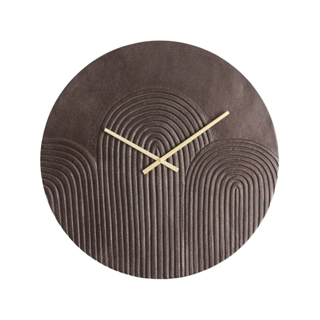 Gwenna Brown Metal Wall Clock