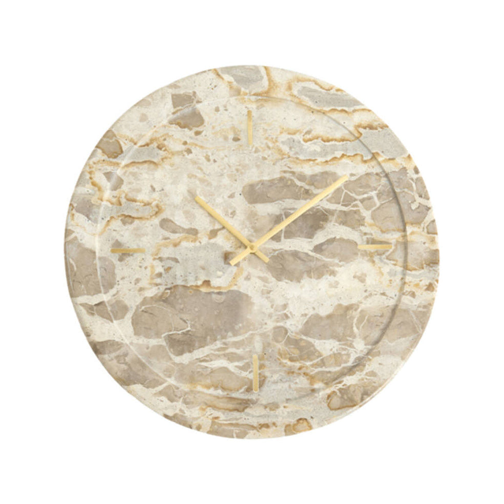 Sistelo Taupe Marble Wall Clock 41cm