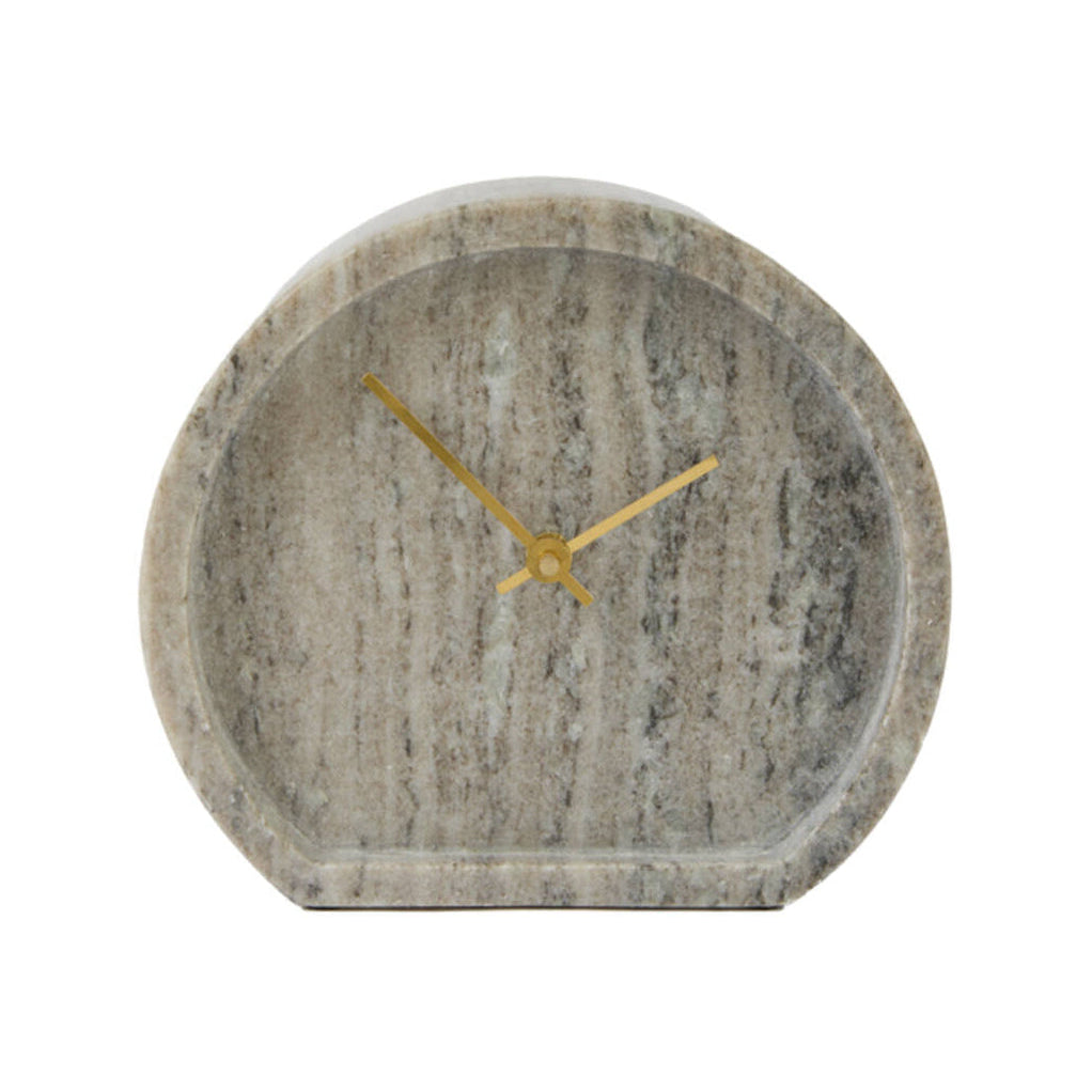 Xavian Sand/Grey Marble Table Clock 18cm