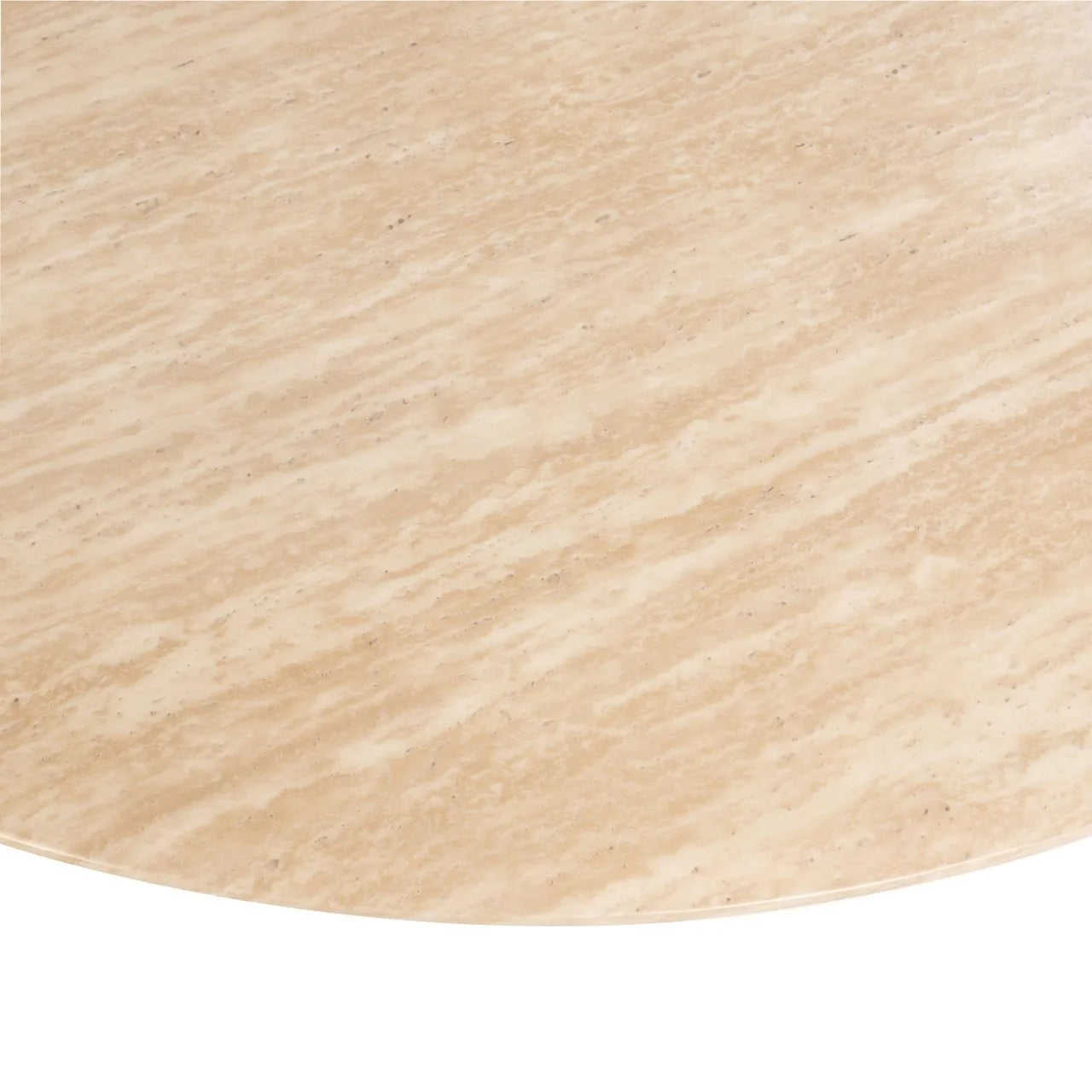 Richmond Interiors Montgommery Bronze & Travertine Round Dining Table 130cm