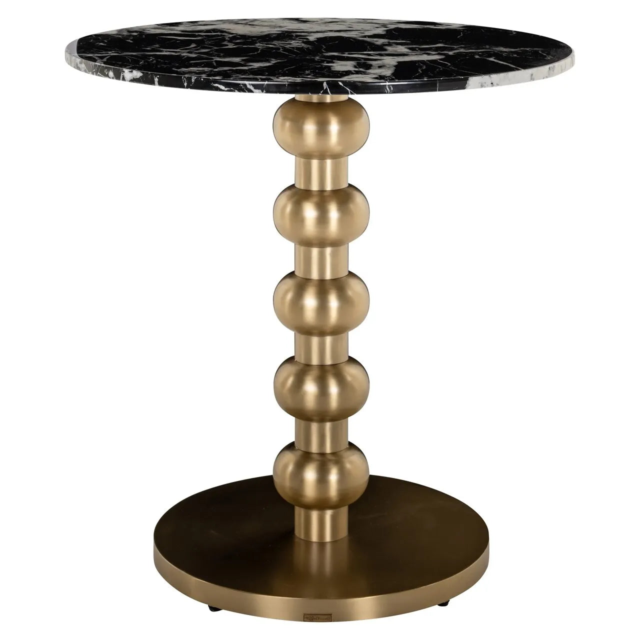 Richmond Interiors Witlox Black Marble & Gold Round Bistro Table