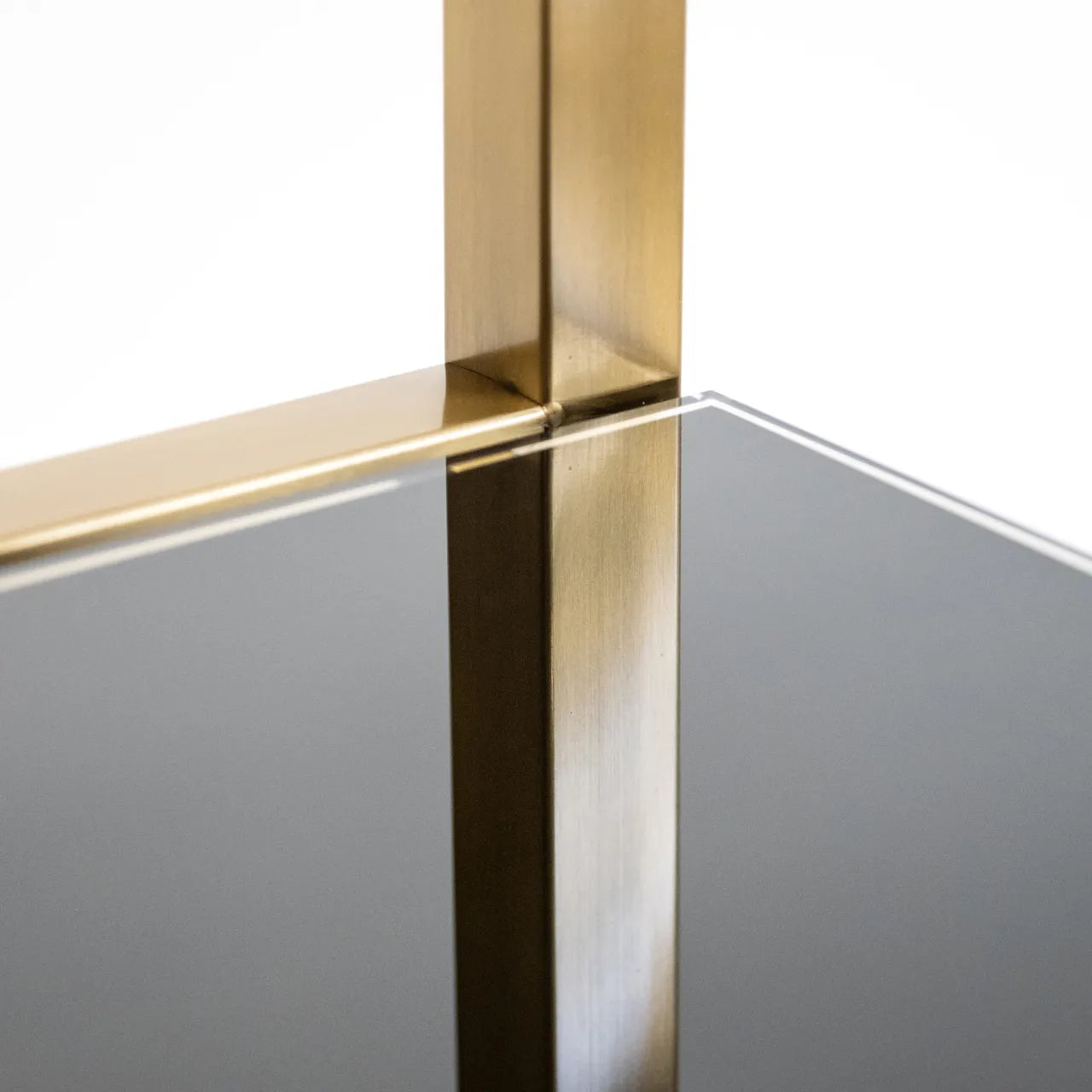Richmond Interiors Magnus Brushed Gold & Smoked Glass Display Unit Extra Large