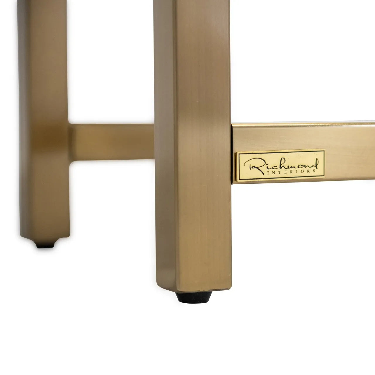 Richmond Interiors Magnus Brushed Gold & Smoked Glass Display Unit Extra Large