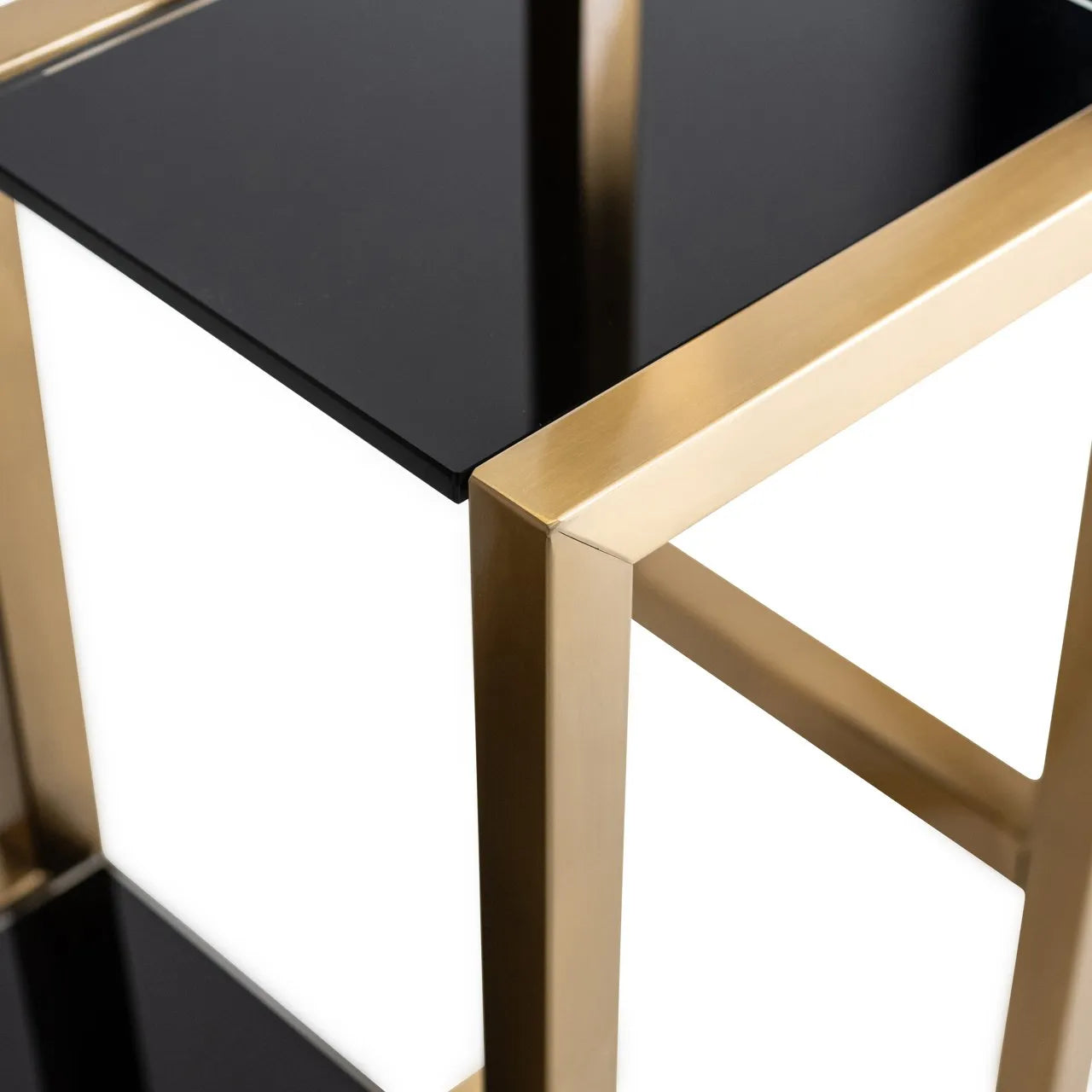 Richmond Interiors Magnus Brushed Gold & Smoked Glass Display Unit Extra Large