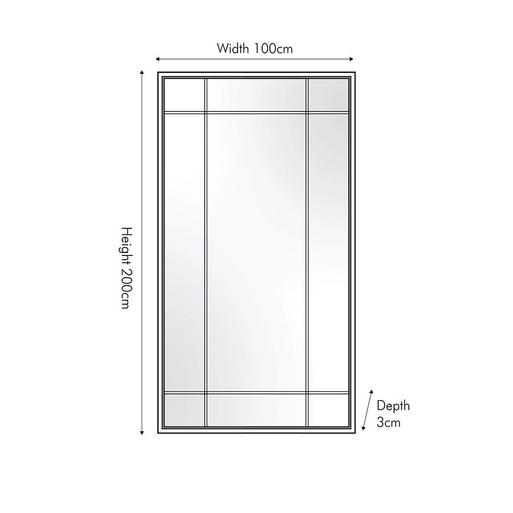 Antique Bronze Metal Floor Leaner Mirror - CLEARANCE