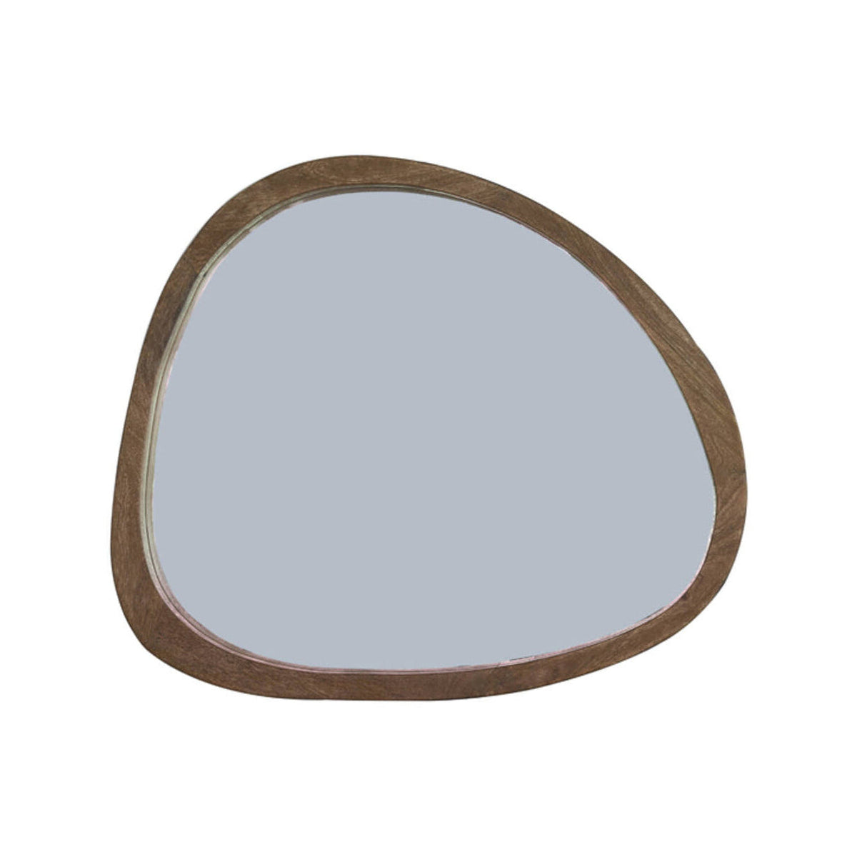Sonora Matt Dark Brown Organic Wall Mirror 70cm