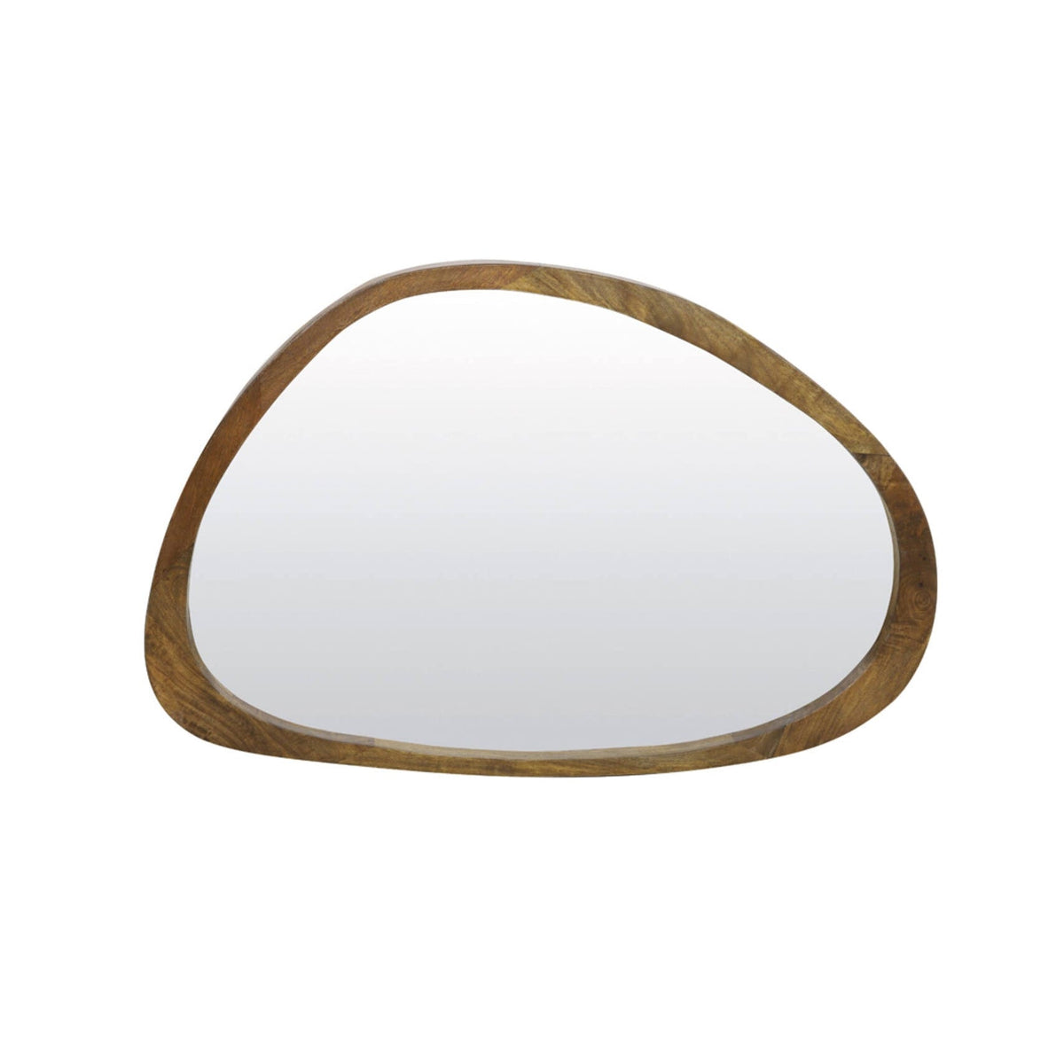 Sonora Oiled Brown Wood Wall Mirror 80cm