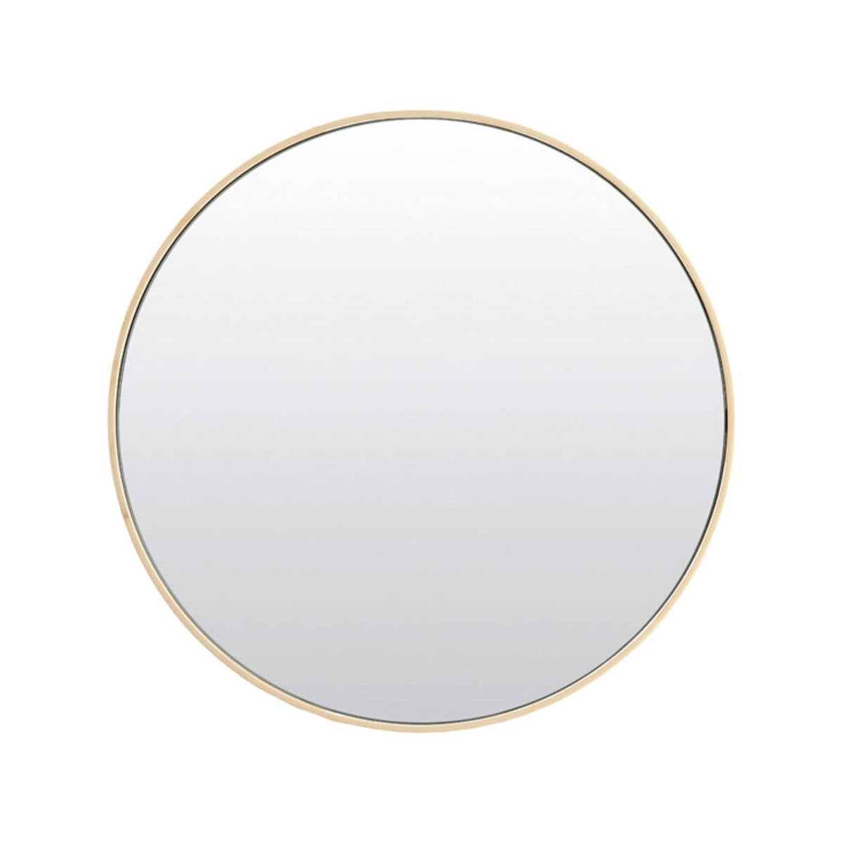 Espejo Clear & Cream Glass Round Wall Mirror 116cm
