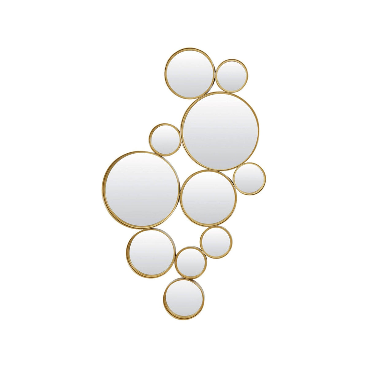 Cielo Circles Gold Metal Round Mirror 57.5cm