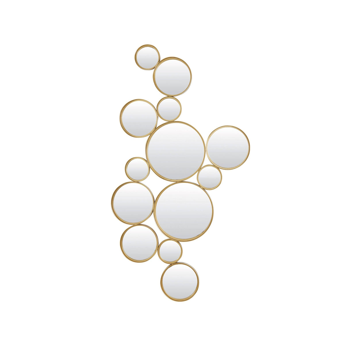 Cielo Circles Gold Metal Round Wall Mirror 64.5cm