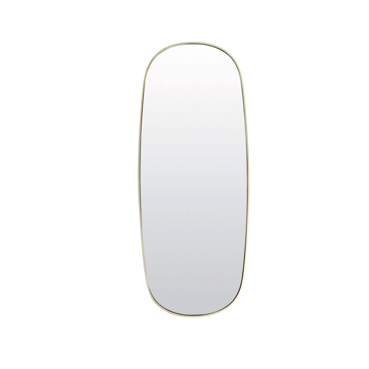 Libra Clear Glass & Gold Rectangular Mirror