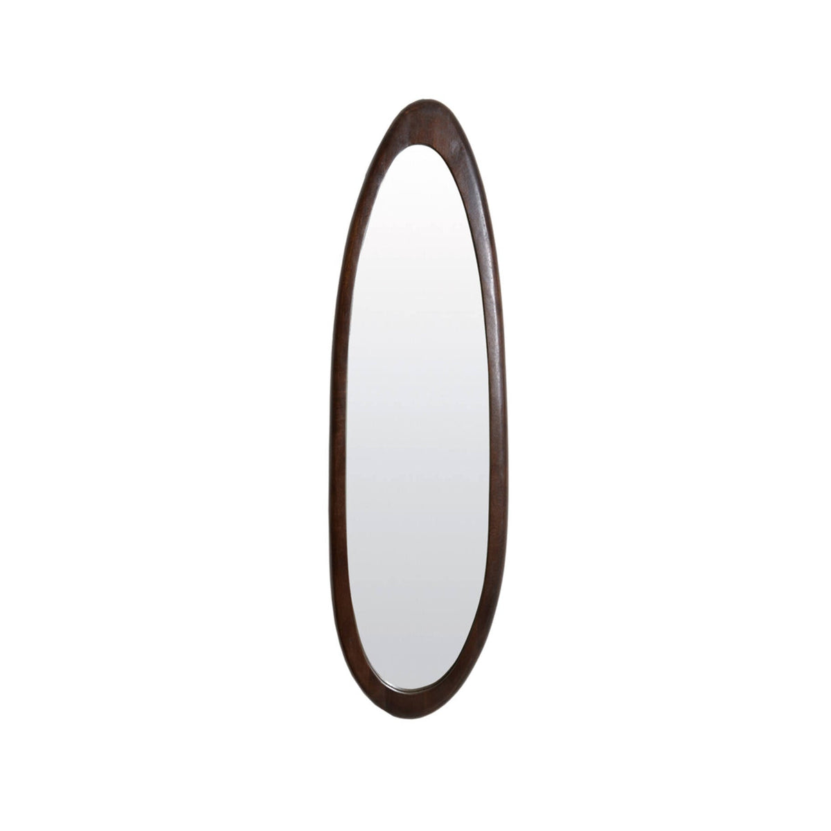 Salento Russet Wood Oval Full Length Leaner Mirror