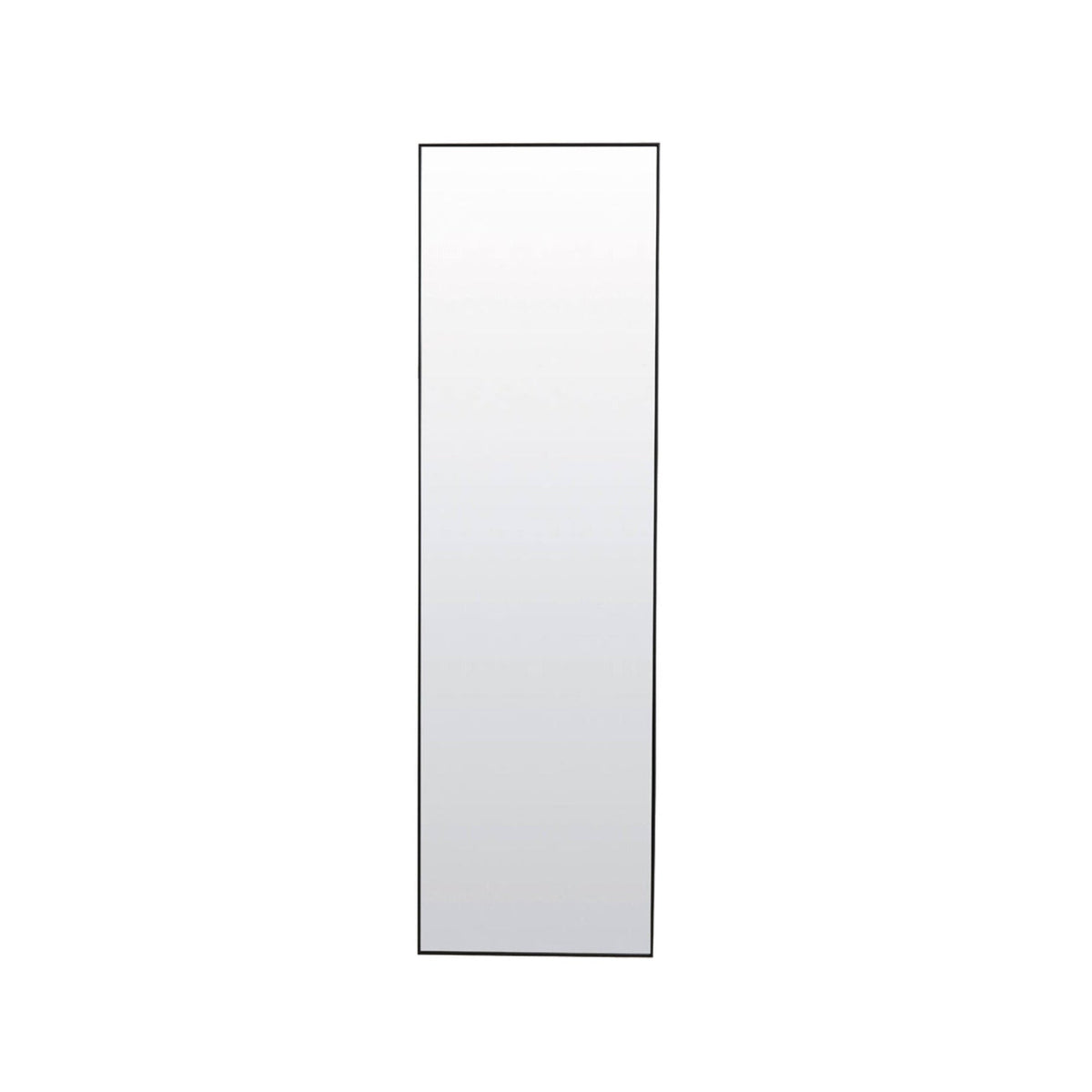 Zeneta Clear Glass & Black Rectangular Full Length Leaner Mirror 170cm