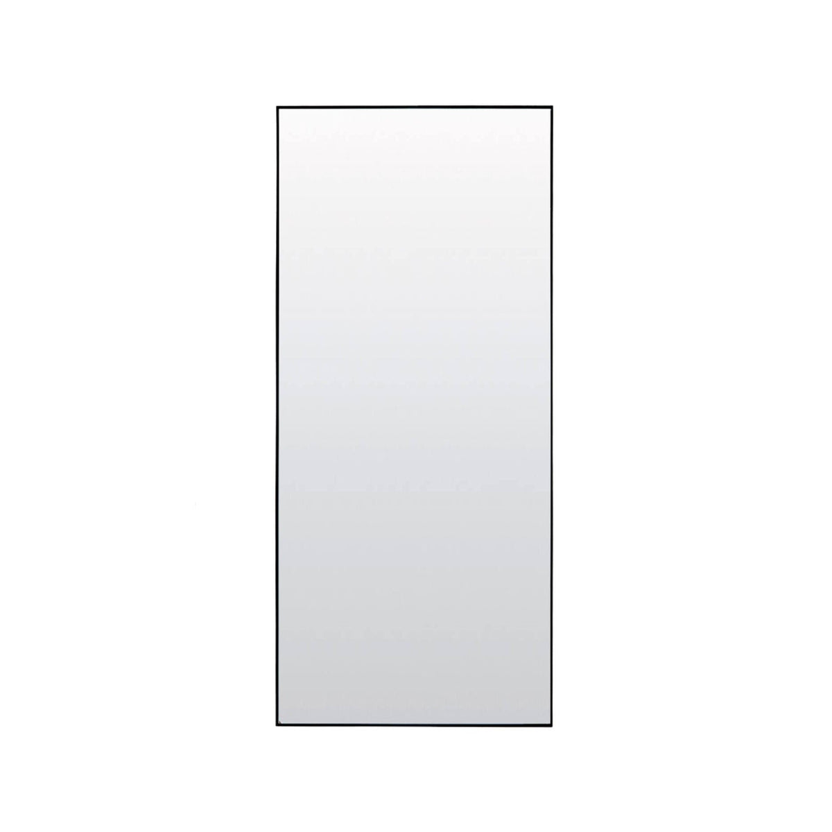Zeneta Clear Glass & Black Rectangular Full Length Leaner Mirror 180cm
