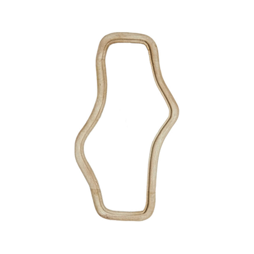 Celano Matt Natural Wood Wall Mirror 80cm